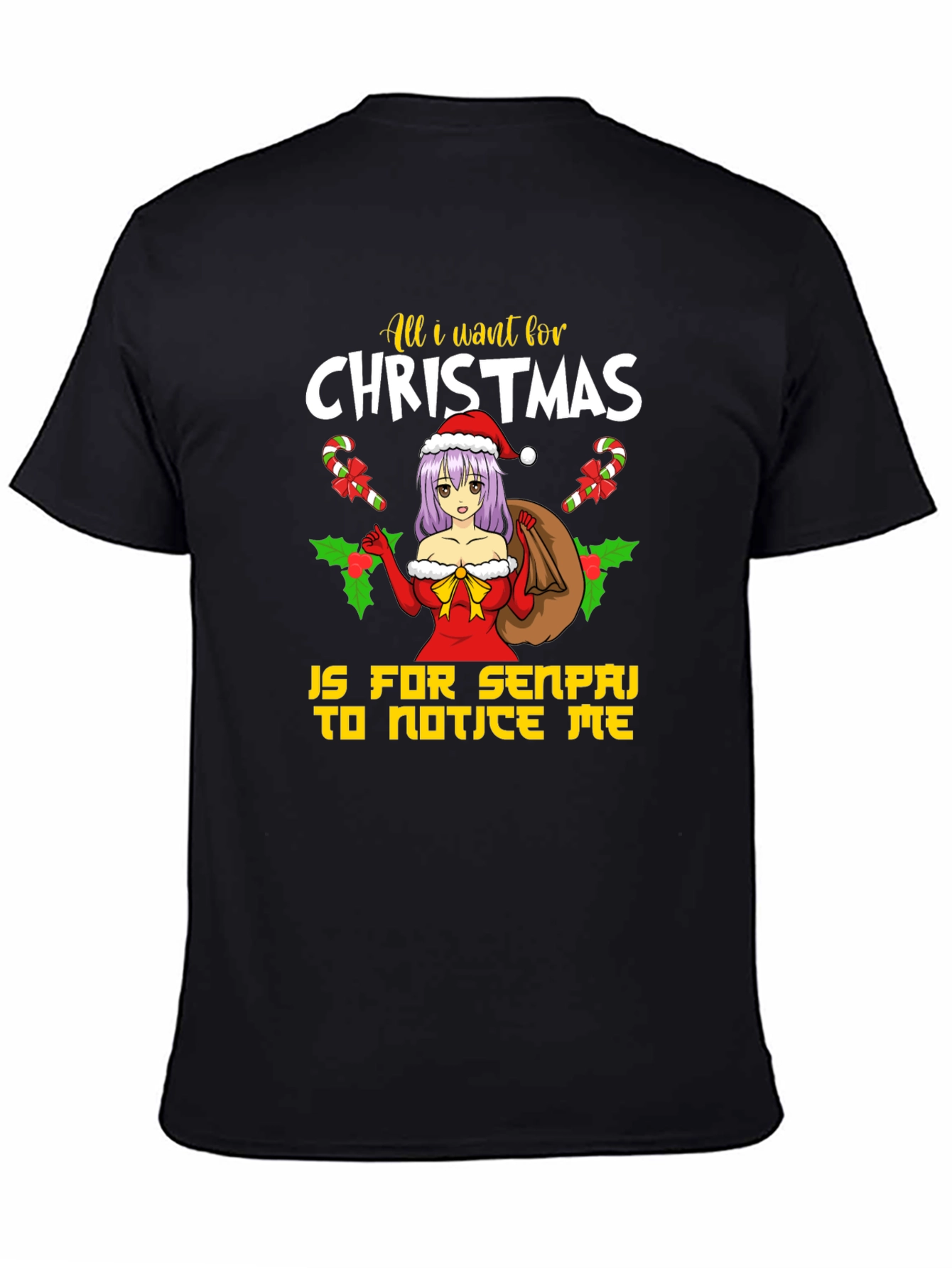 Anime Christmas Senpai T-Shirt - 4