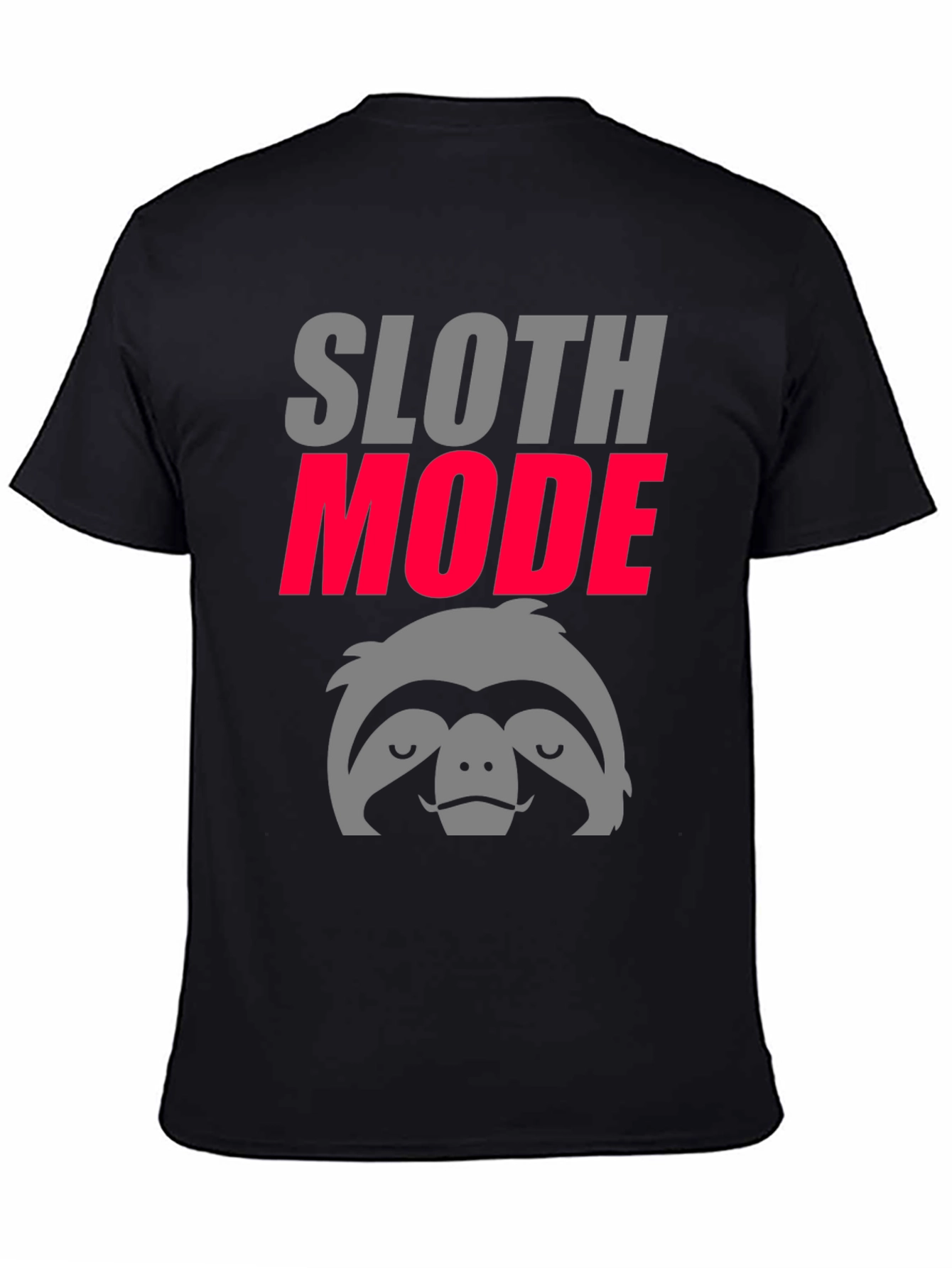 Black Sloth Mode Graphic Tee - Lazy Day Comfort view 4
