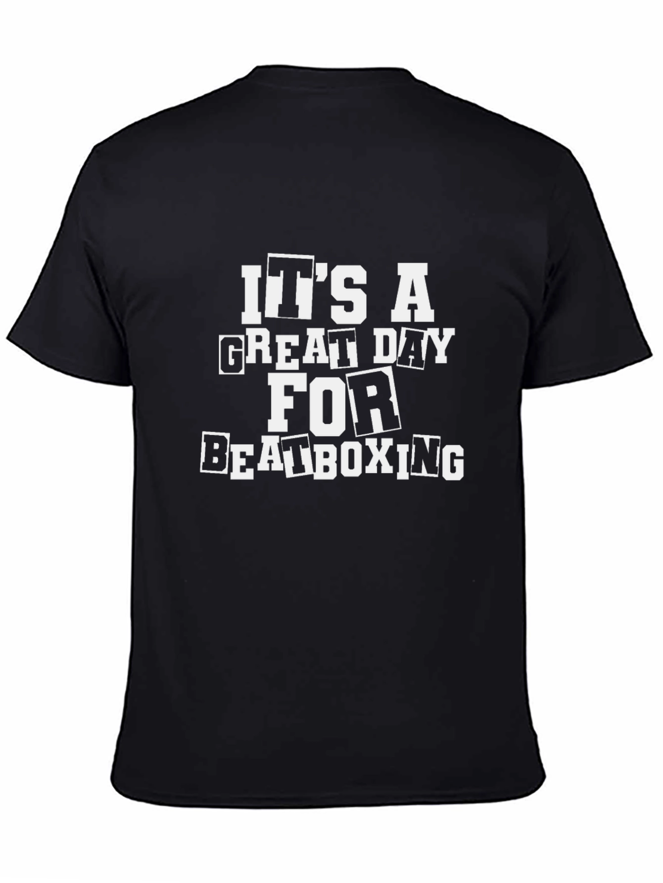 Black It's A Great Day For Beatboxing Black T-Shirt view 4