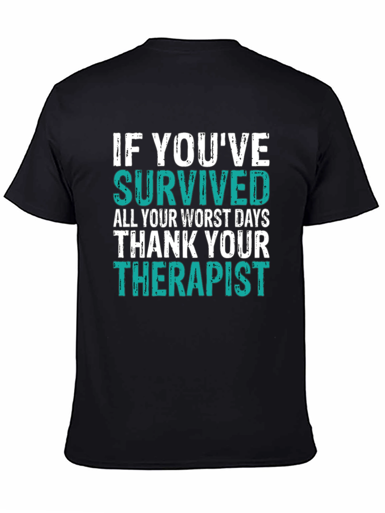 Black Thank Your Therapist T-Shirt view 4