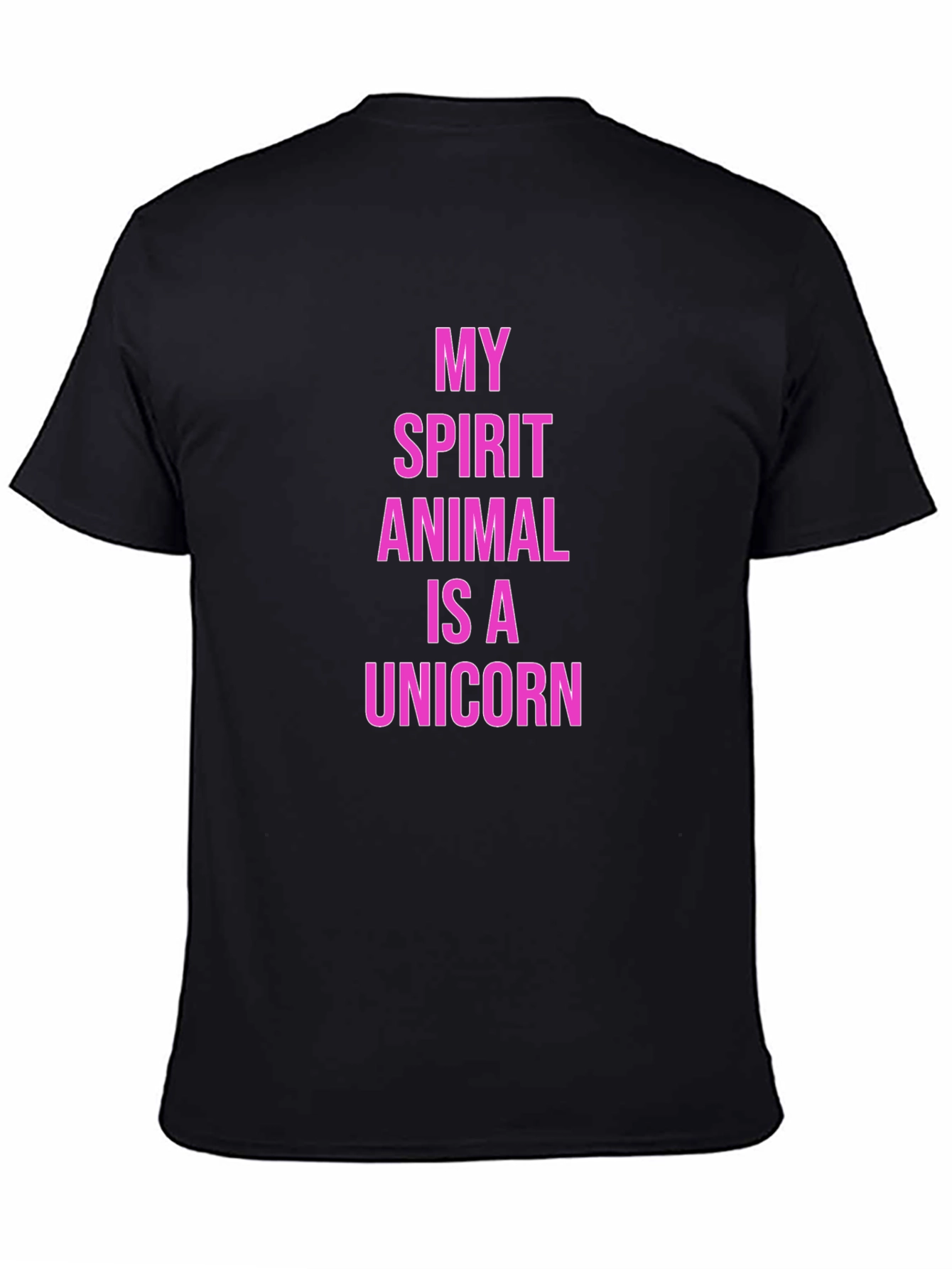 Black Unicorn Spirit Animal Graphic Tee - Black view 4