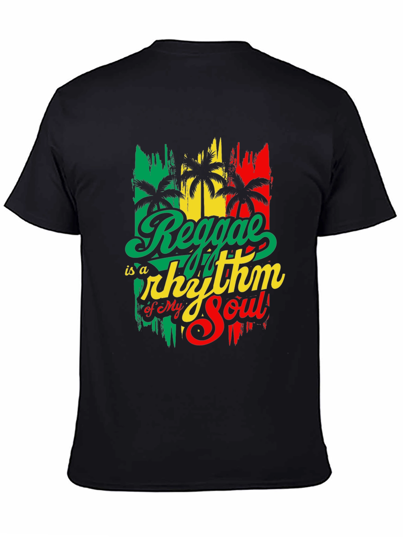 Black Reggae Rhythm Soul T-Shirt view 4