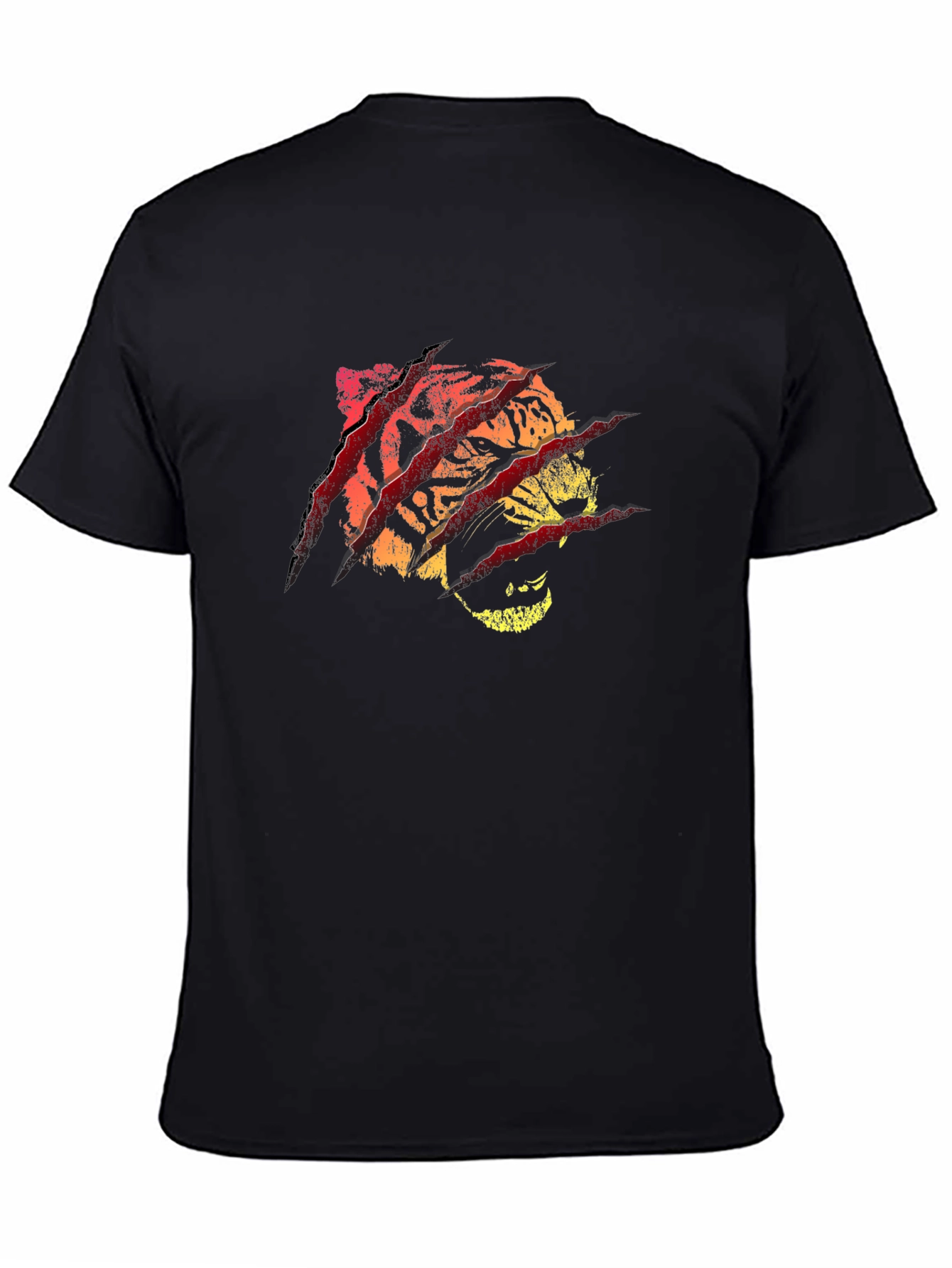 Black Tiger Graphic Print T-Shirt view 4