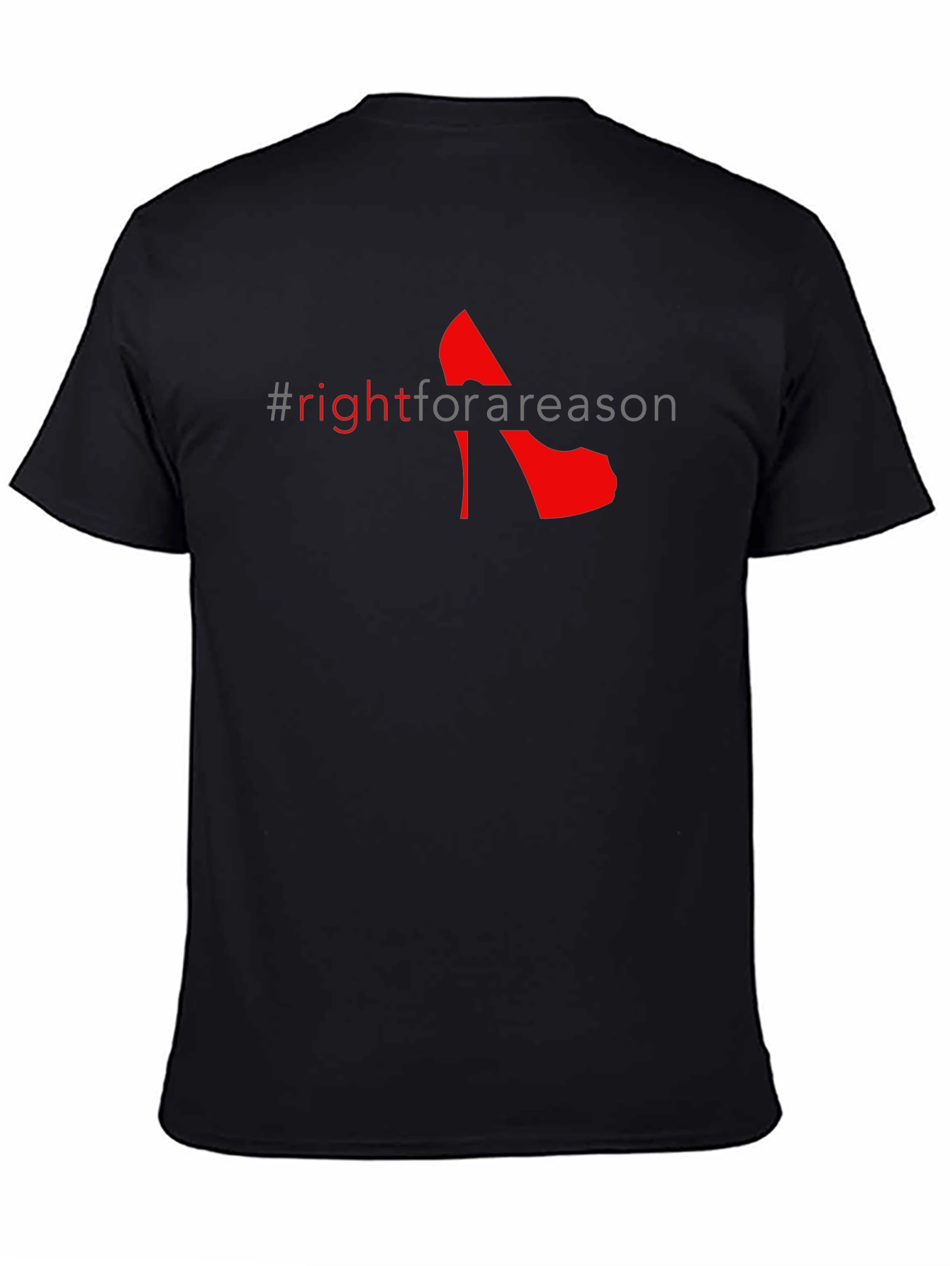 Black Right For A Reason Graphic Tee - Black view 4