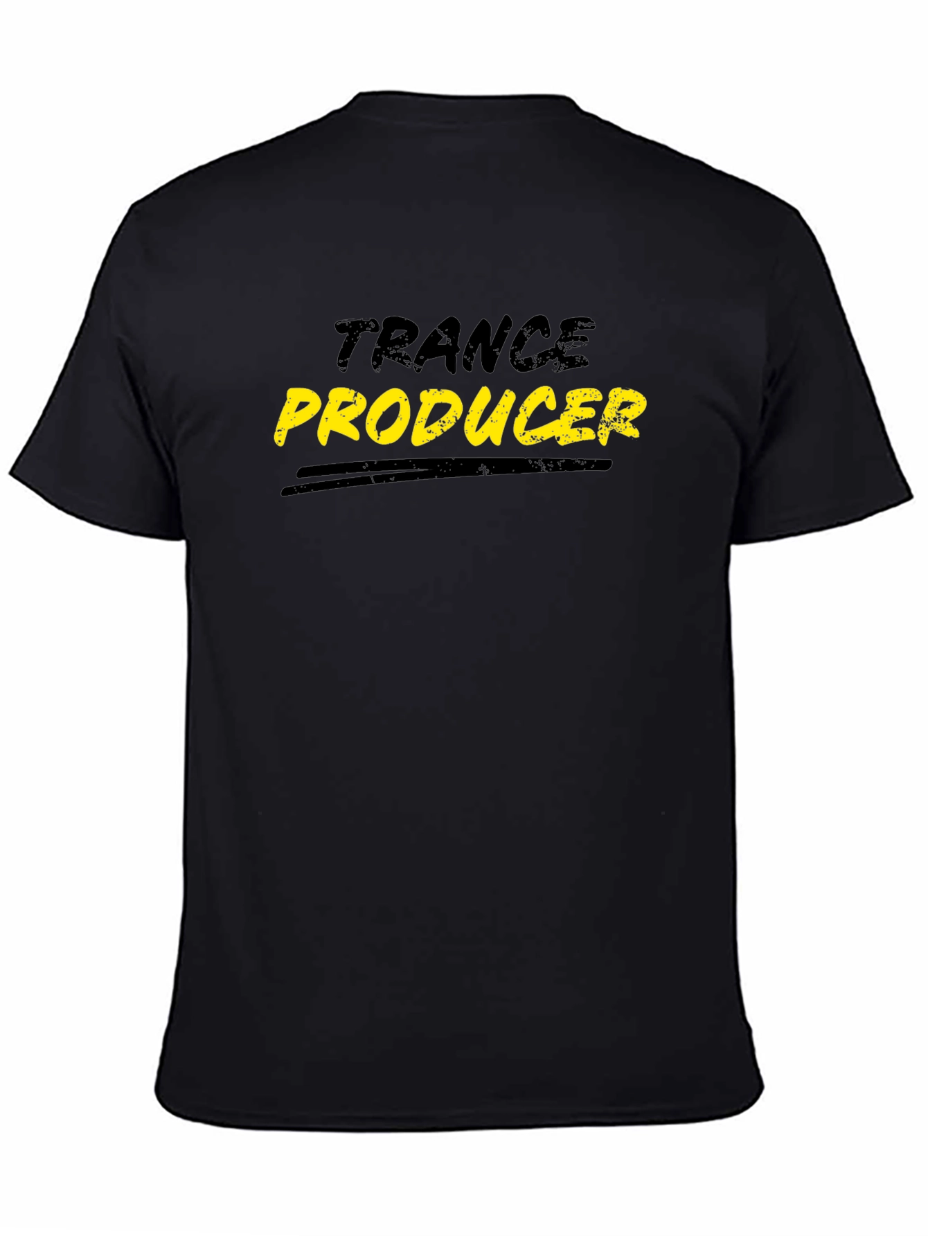 Black Trance Producer Black Graphic T-Shirt view 4