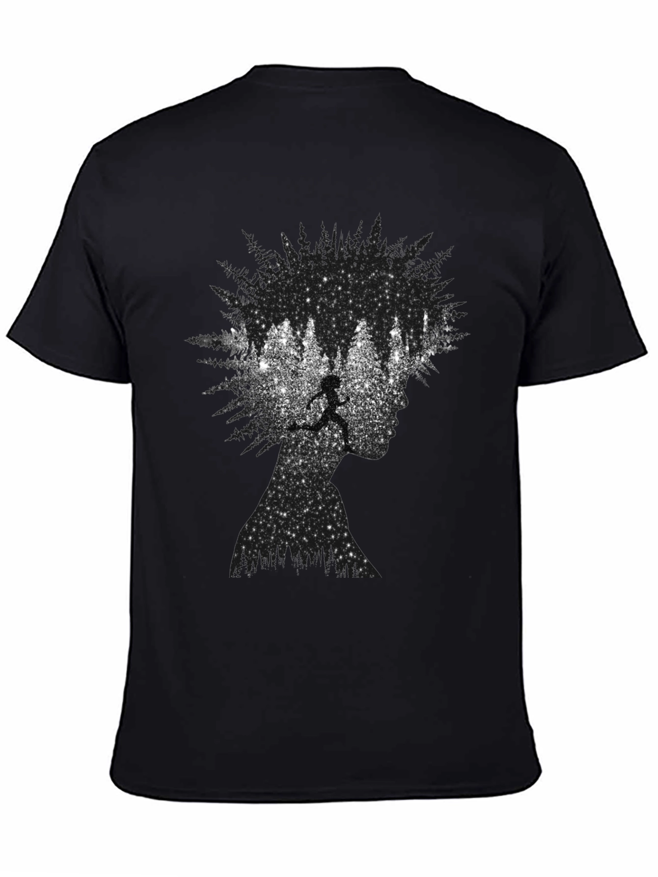 Black Silhouette Forest Run Black Tee view 4