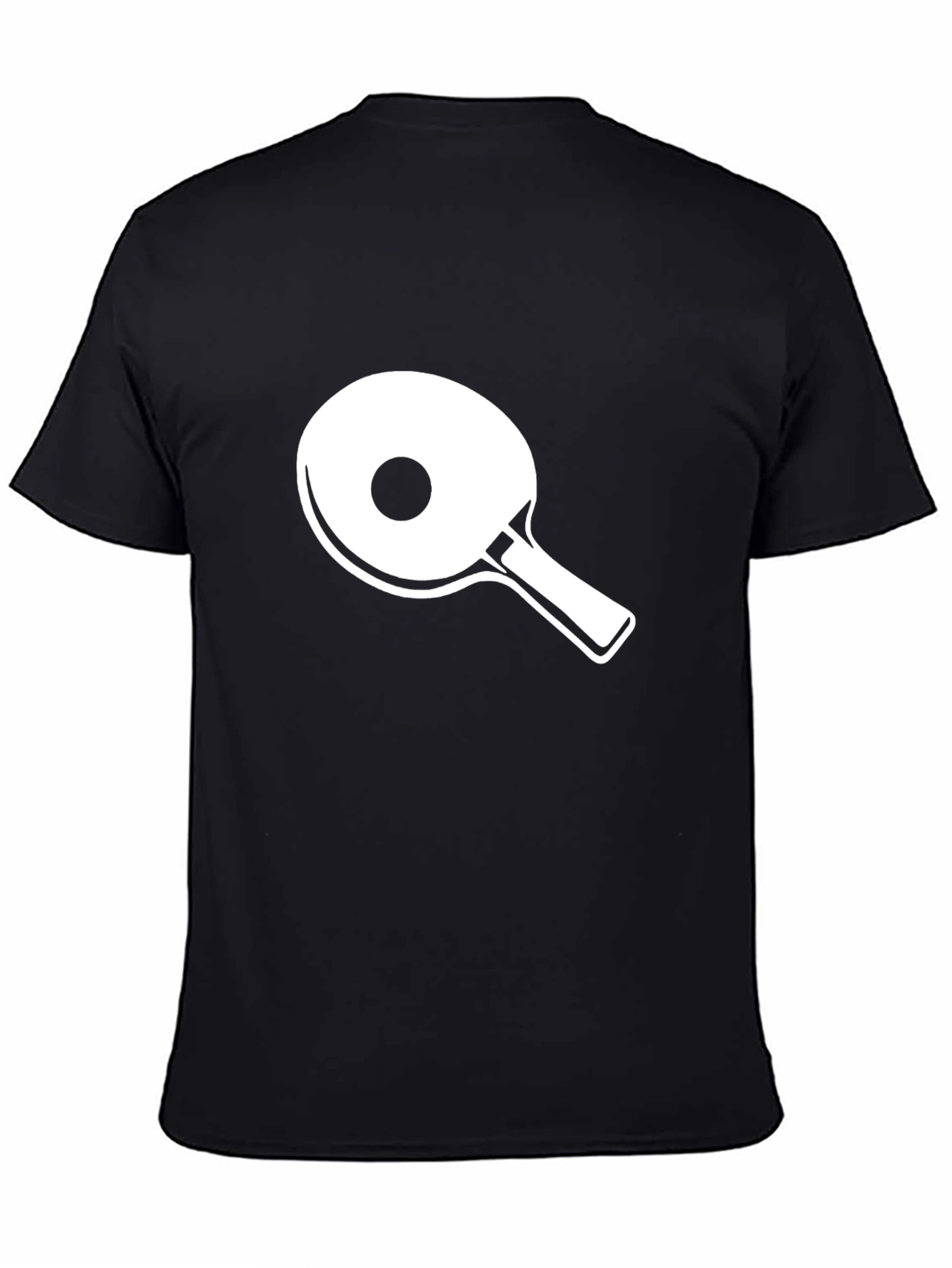 Black Ping Pong Paddle Graphic Tee - Black view 4