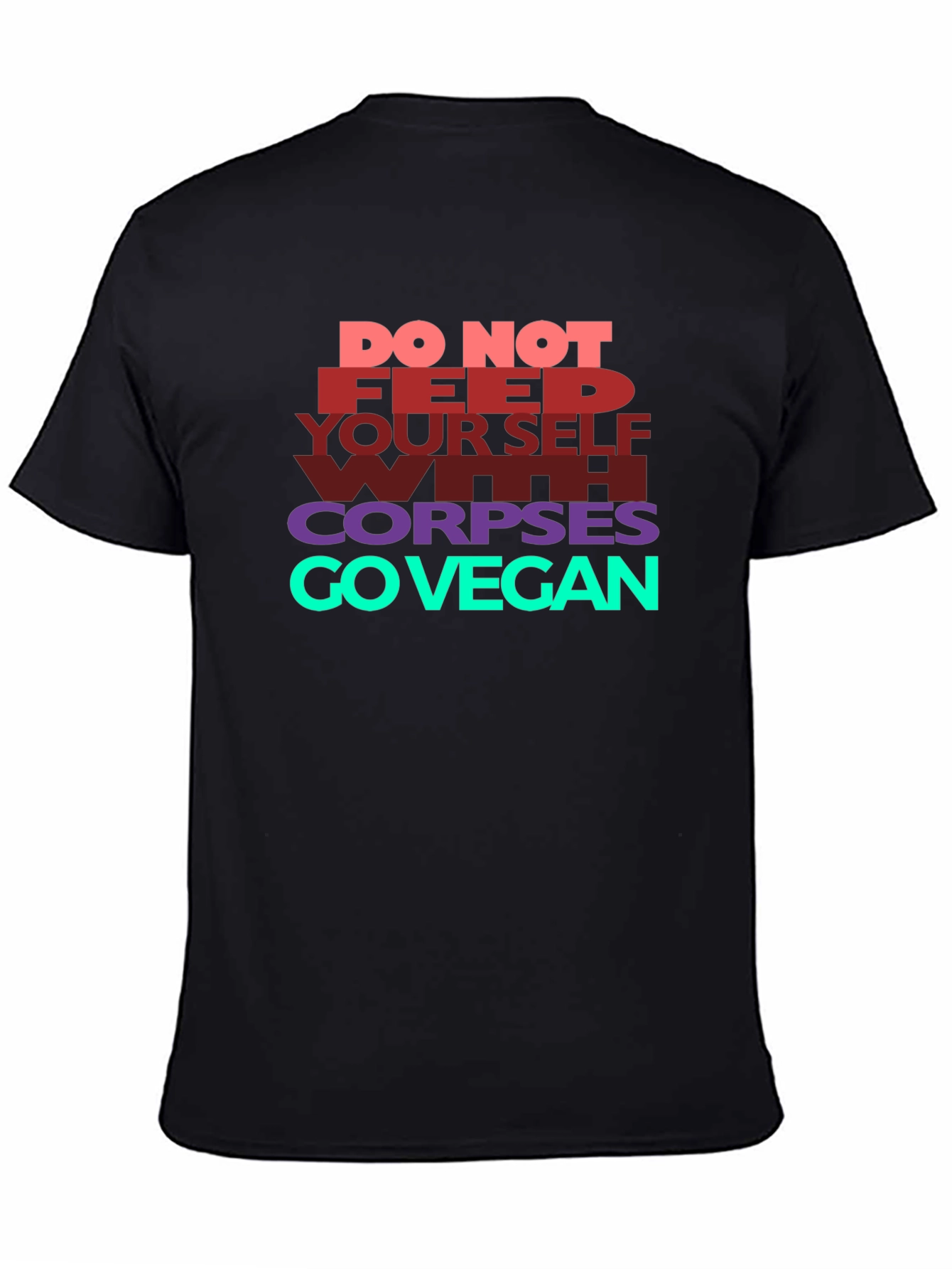Black Vegan Statement T-Shirt -  Ethical Style view 4