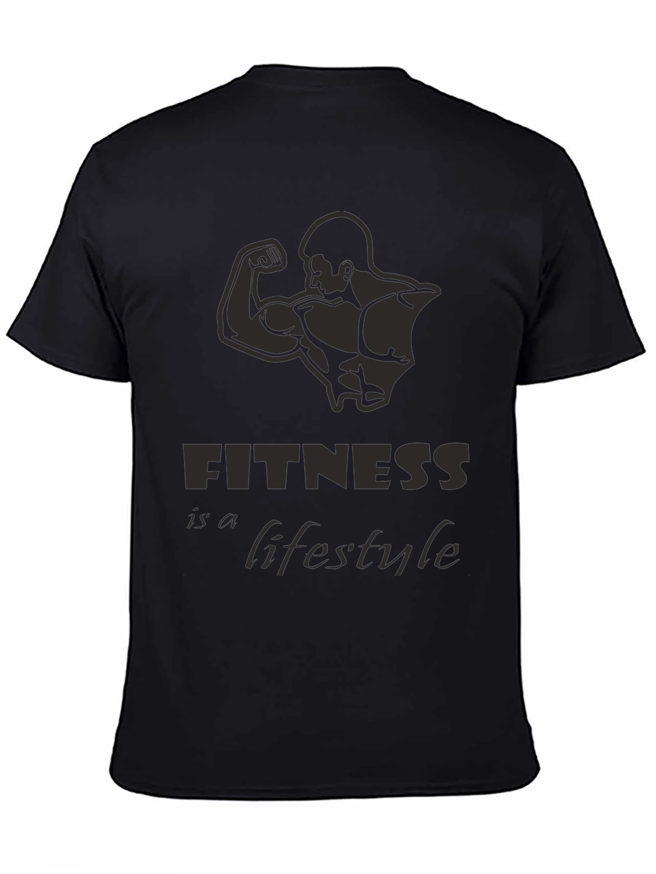 Fitness Lifestyle Black Graphic Tee - 4