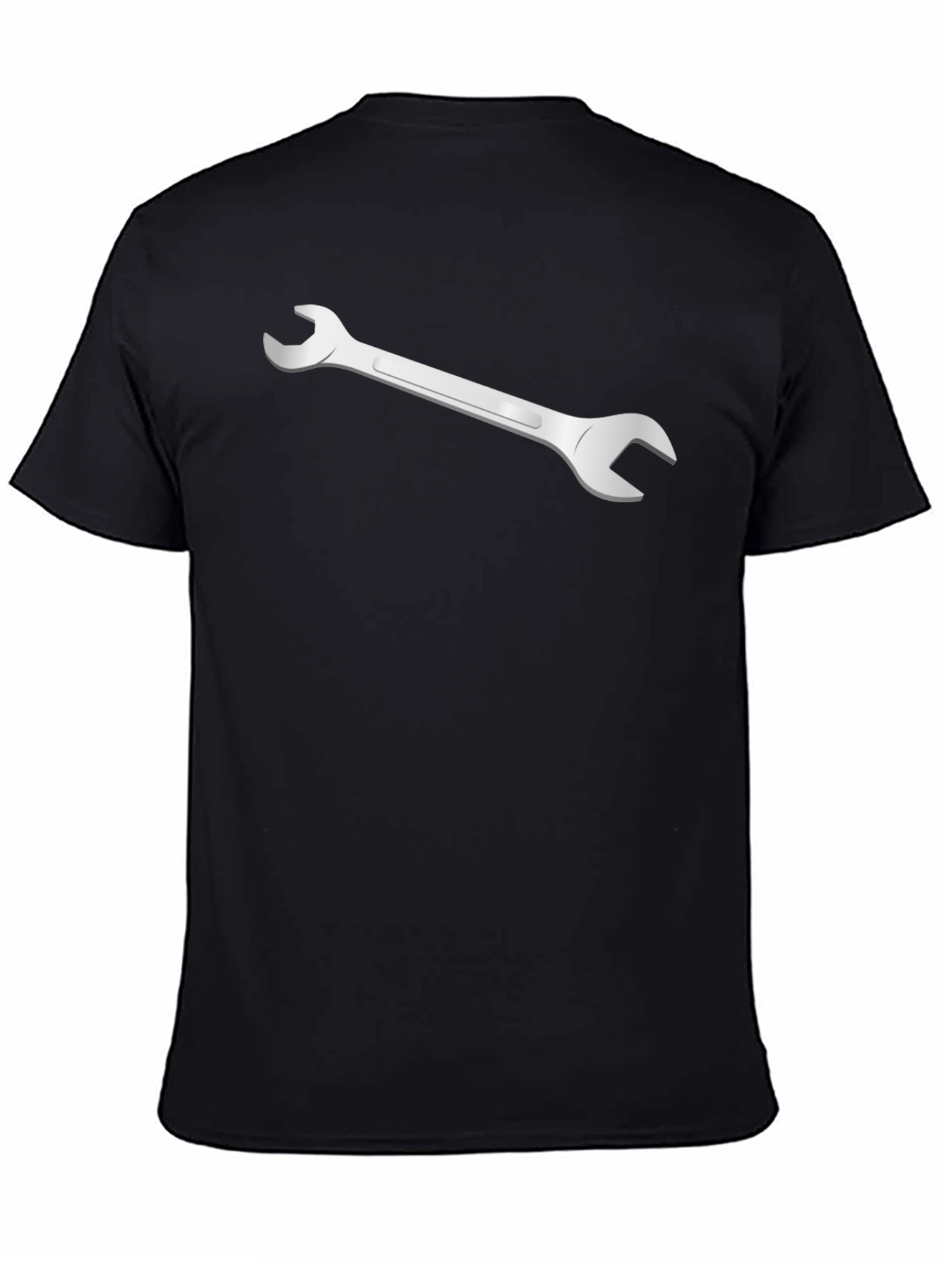 Black Wrench Graphic Black Cotton T-Shirt view 4
