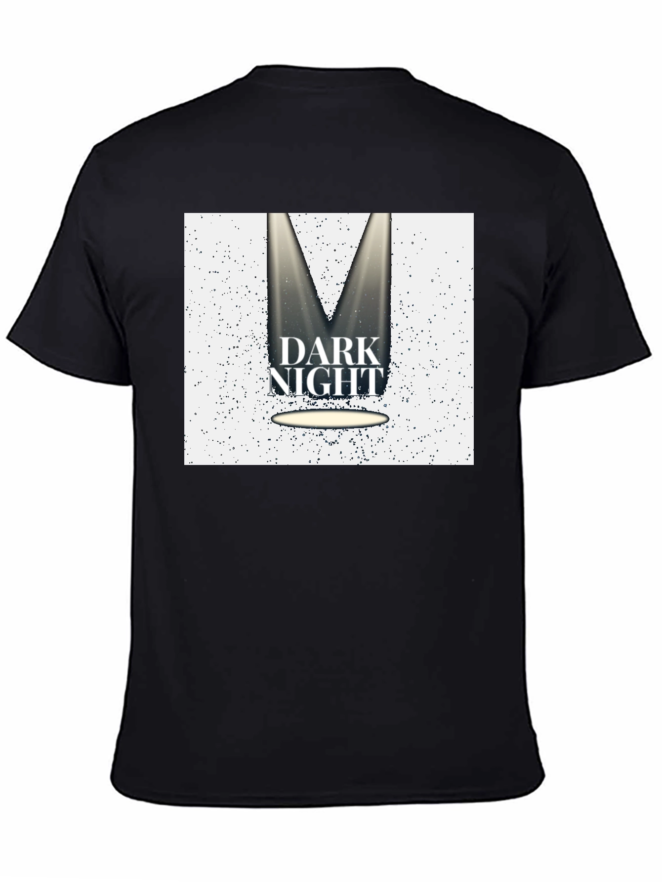 Black Dark Night Graphic Tee - Black Cotton Blend T-Shirt view 4
