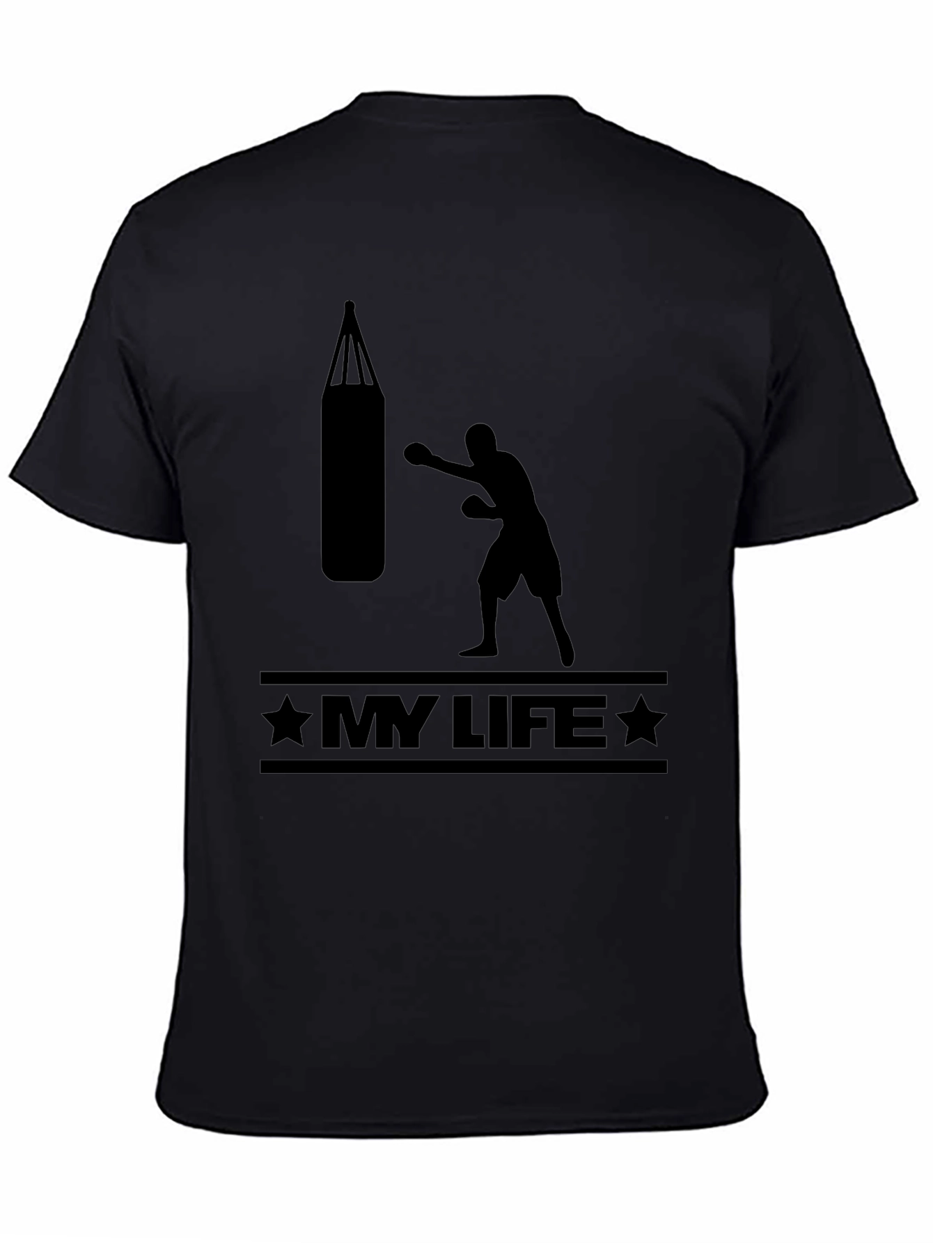 Black My Life Boxing T-Shirt - Black Graphic Tee view 4