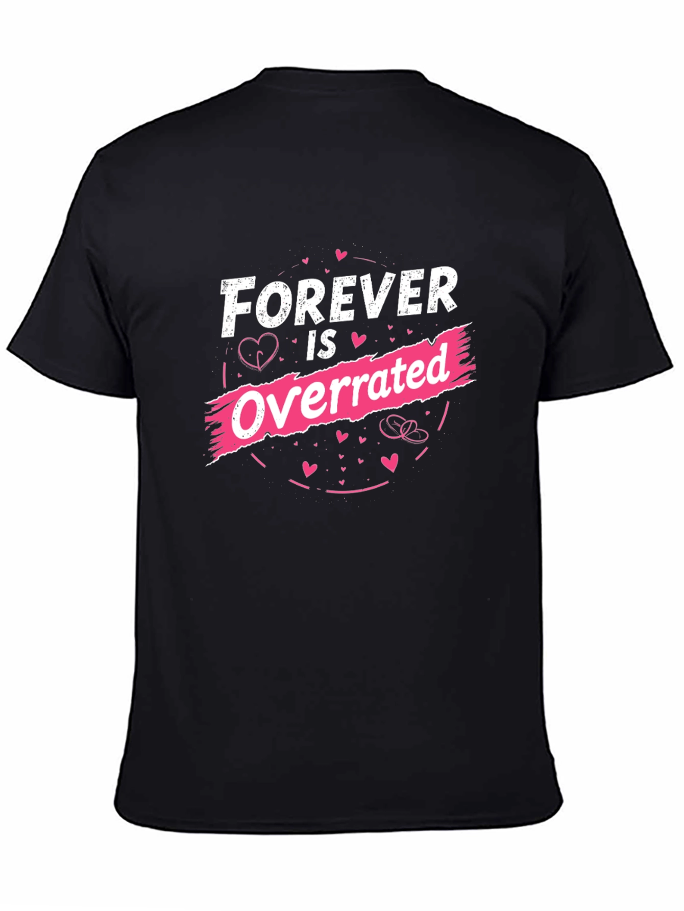 Black Forever is Overrated Graphic Tee - Black view 4