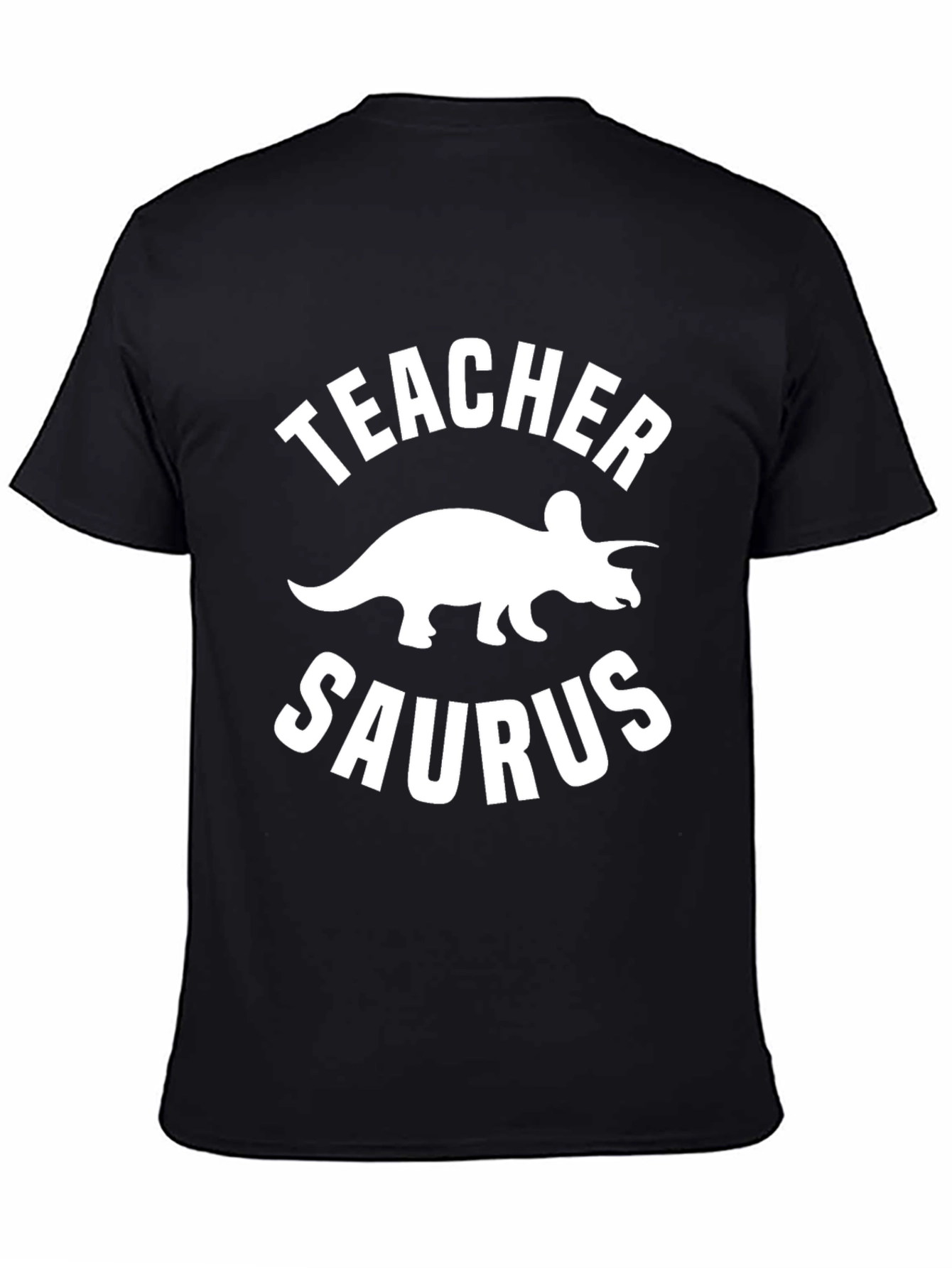 Black Teacher Saurus T-Shirt view 4