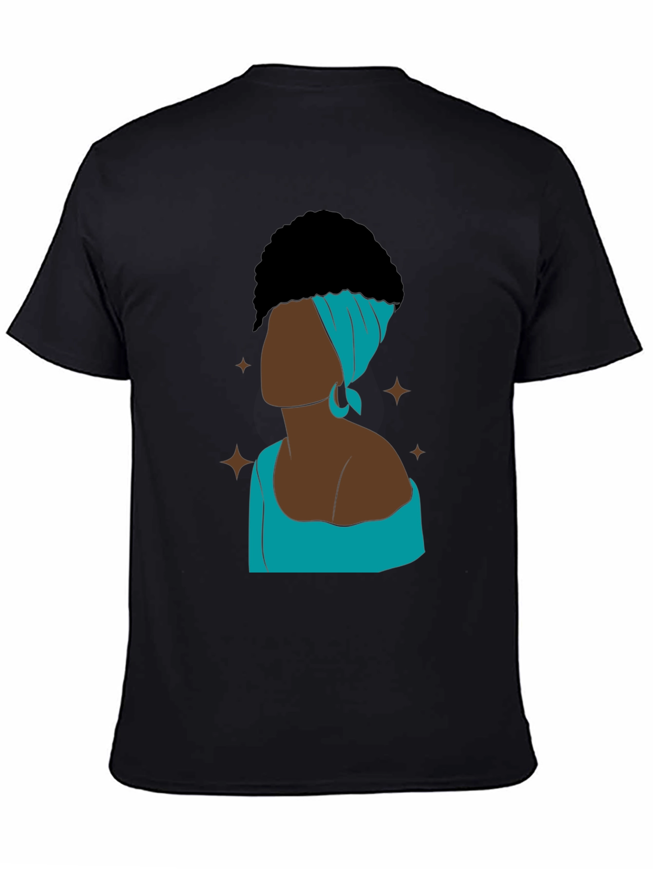Black Elegant Afro Woman Graphic T-Shirt view 4