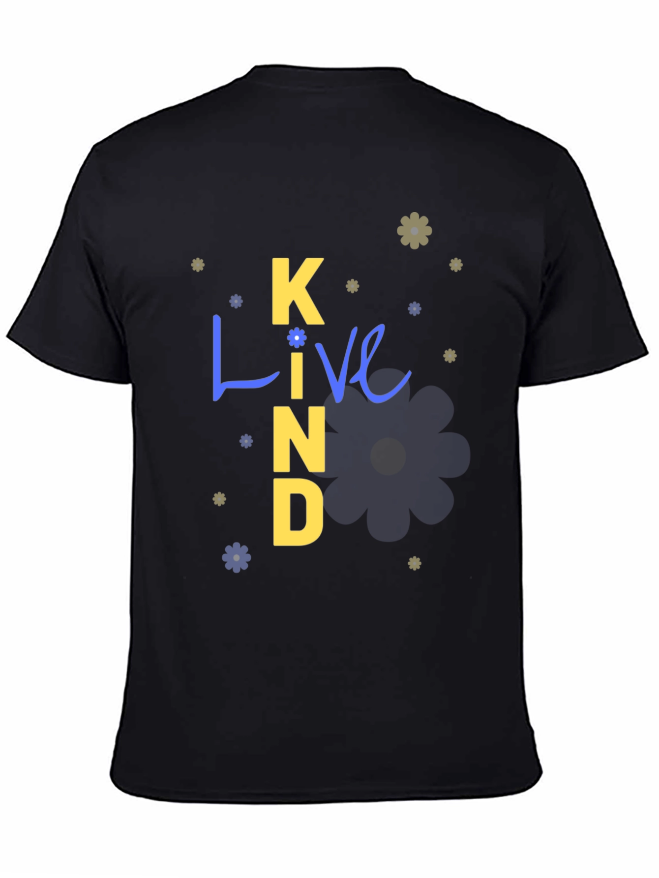 Black Live Kind T-Shirt - Positive Message Tee view 4