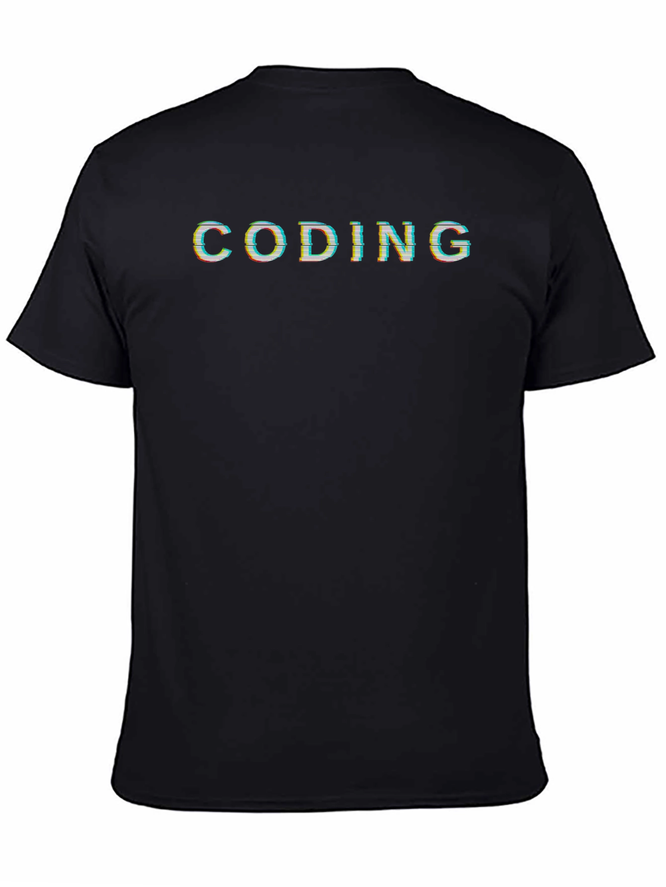 Black Coding Glitch T-Shirt - Programmer Shirt view 4