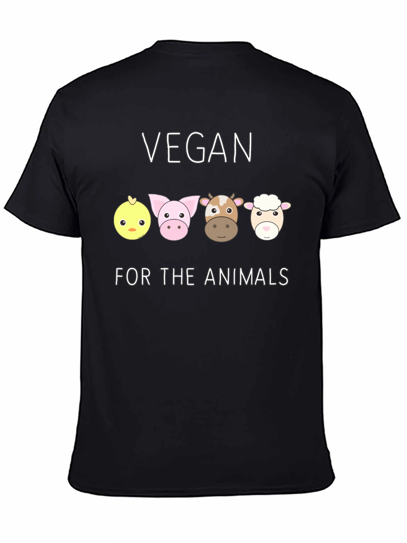Black Vegan For The Animals T-Shirt view 4