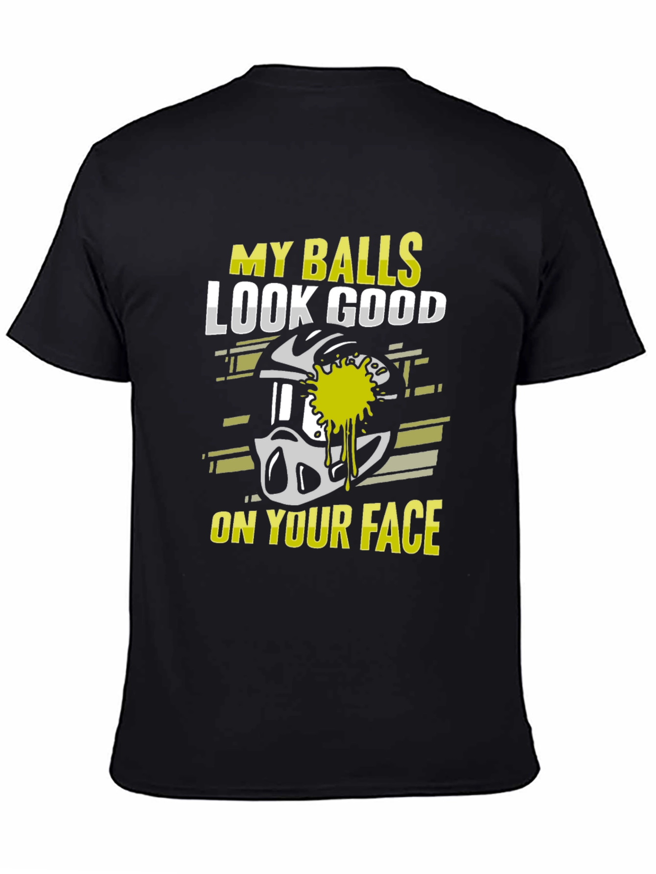 Black Funny Paintball T-Shirt - My Balls Look Good view 4