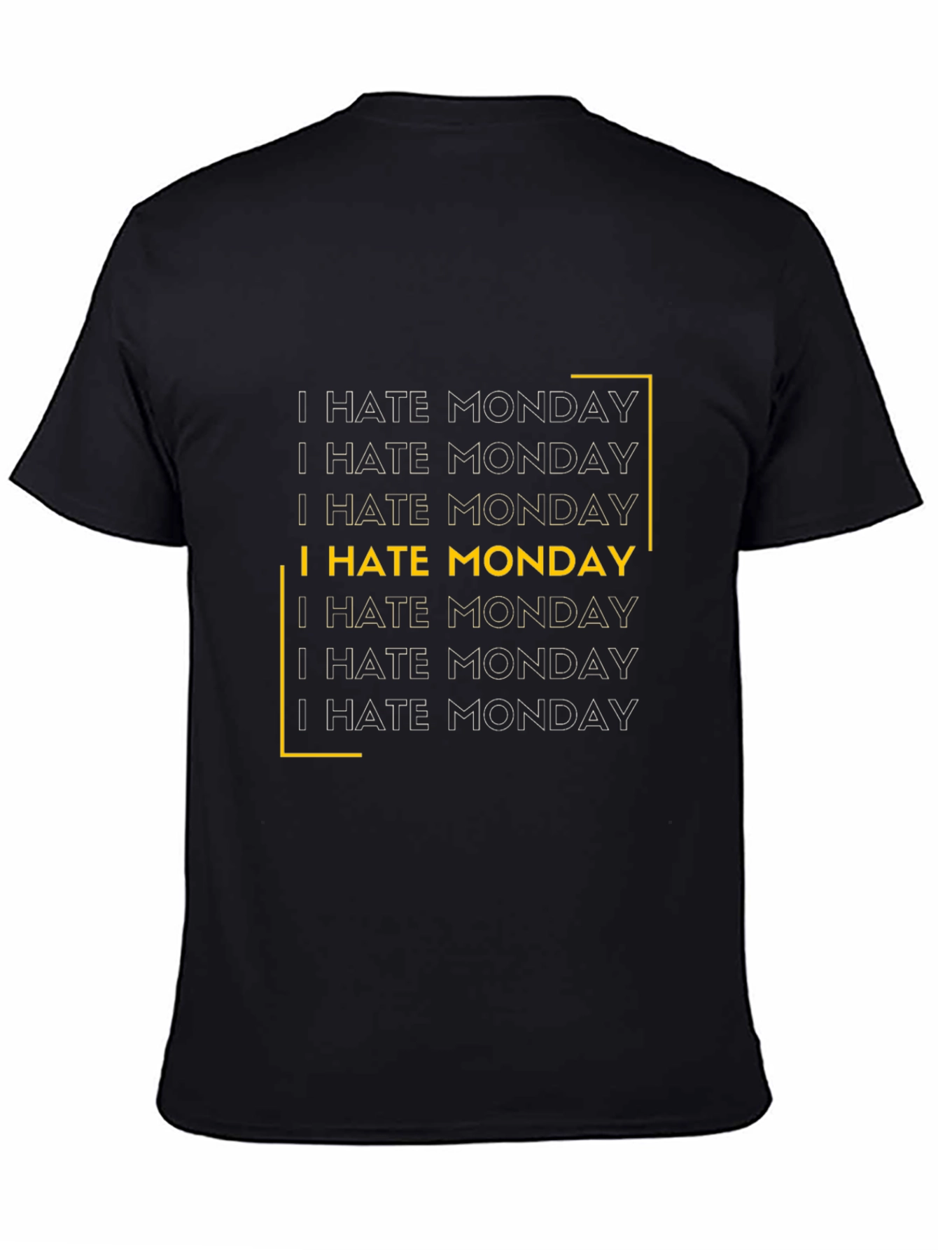 Black I Hate Monday Graphic Tee - Black view 4
