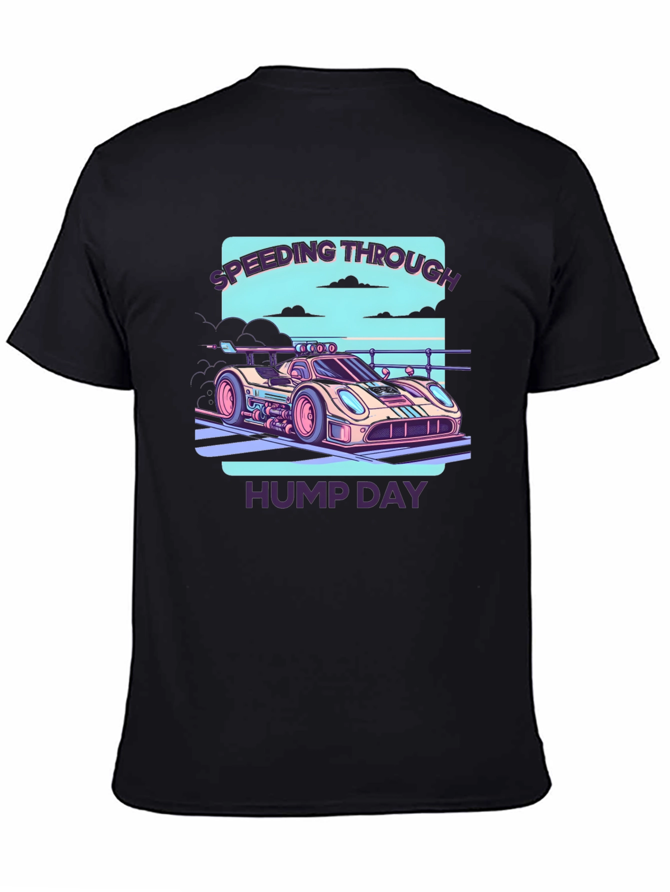 Black Speeding Through Hump Day Graphic Tee view 4