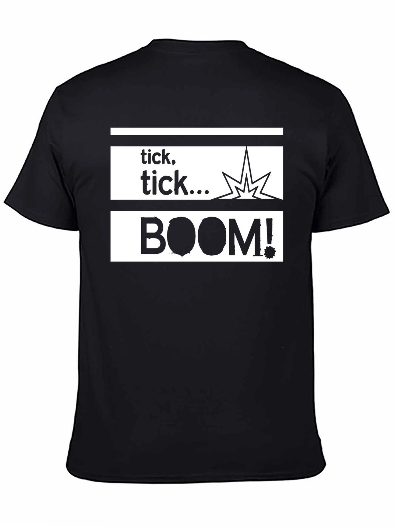 Black Tick Tick Boom Graphic T-Shirt view 4