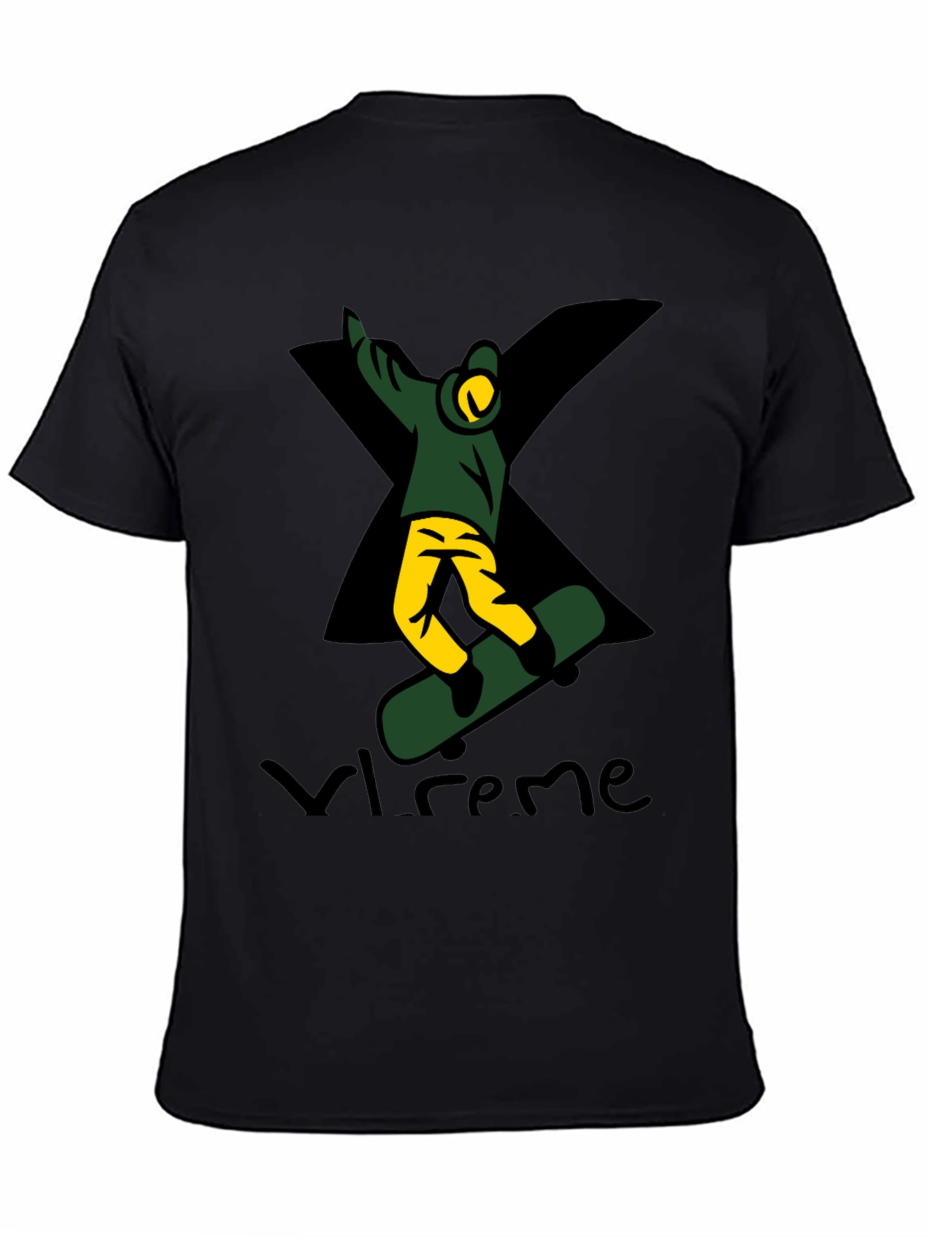 Black Xtreme Skateboarder Graphic Tee - Black view 4