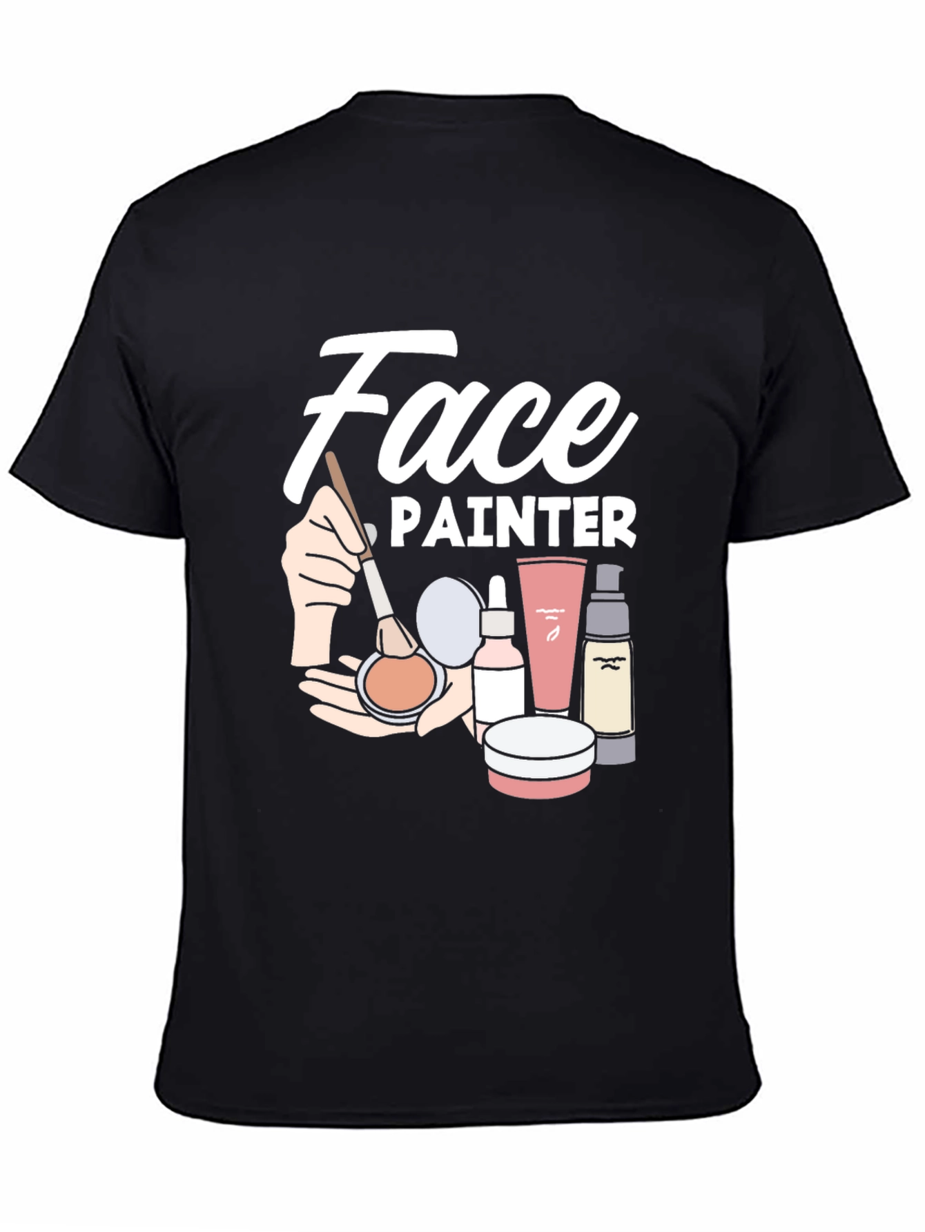 Face Painter Graphic Tee - Black Unisex T-Shirt - 4