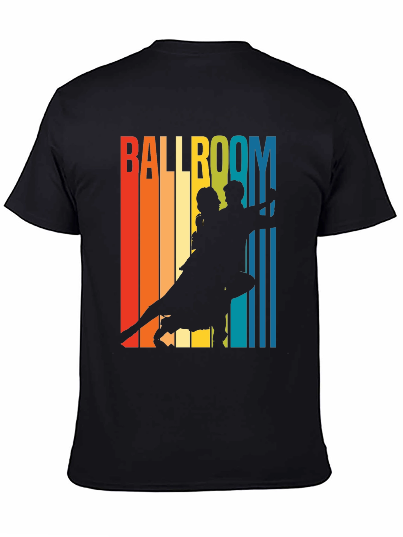Black Retro Ballroom Dance T-Shirt view 4