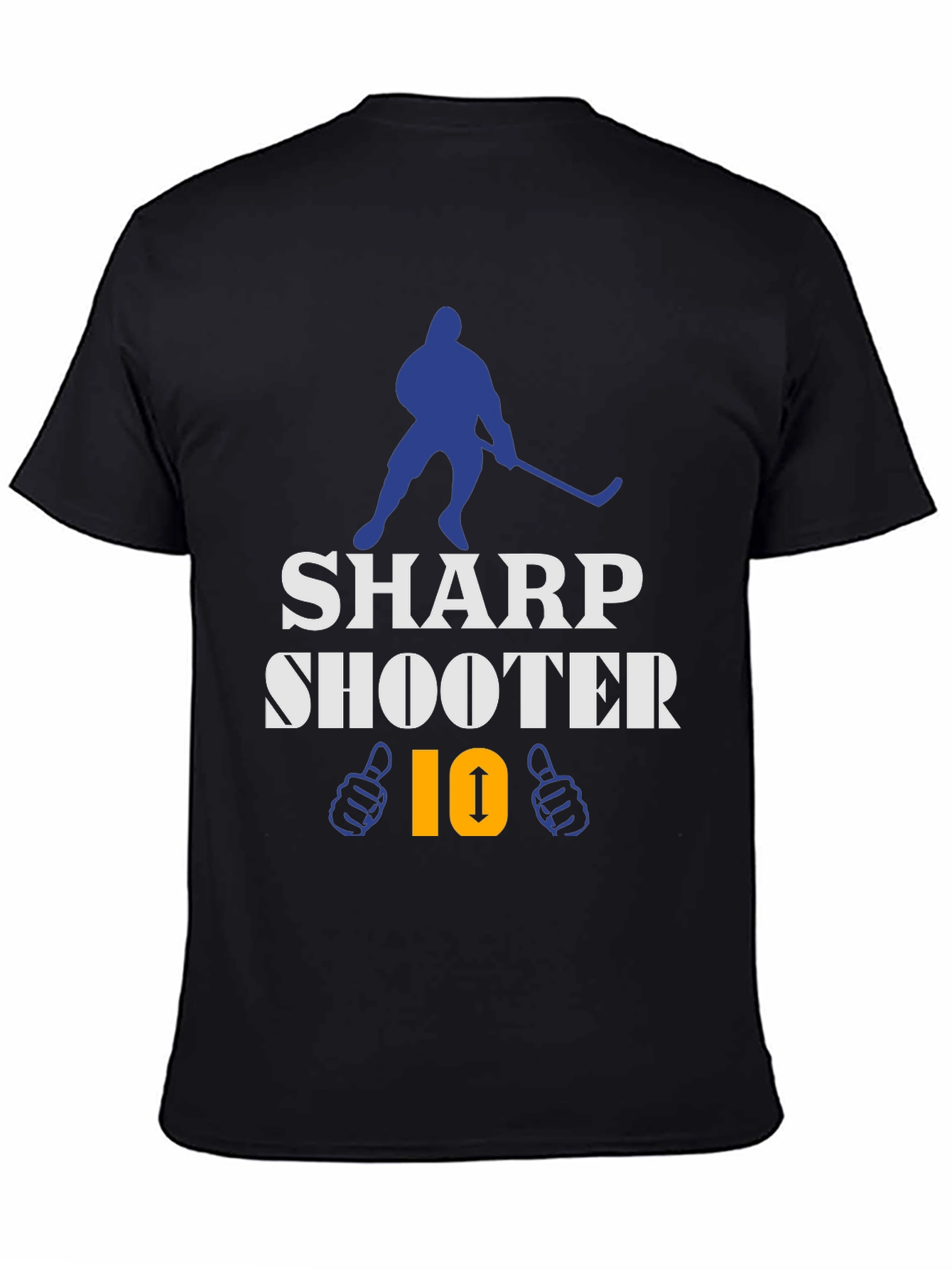 Black Sharp Shooter Hockey T-Shirt view 4