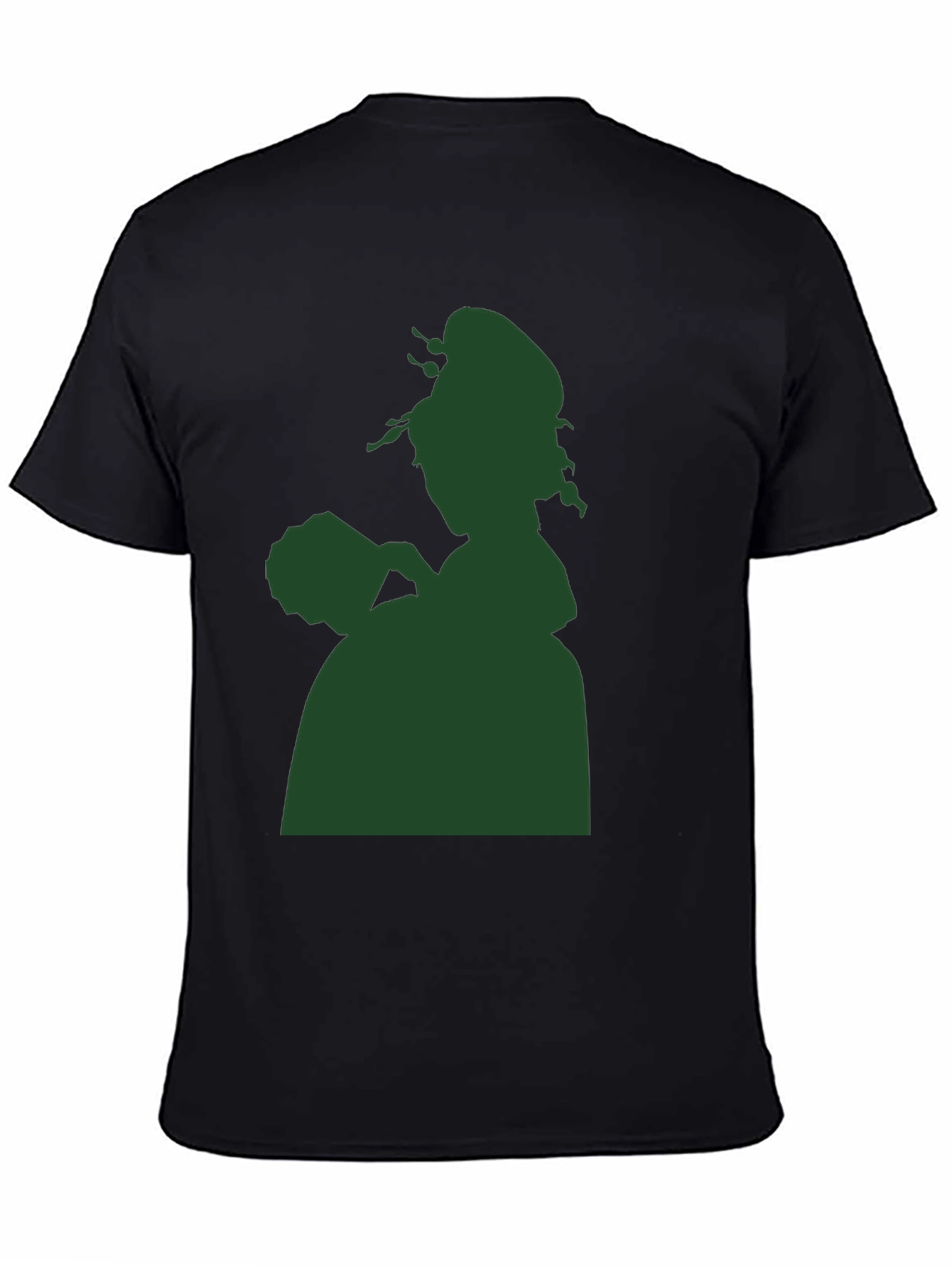 Black Silhouette Graphic Tee - Elegant Lady Design view 4