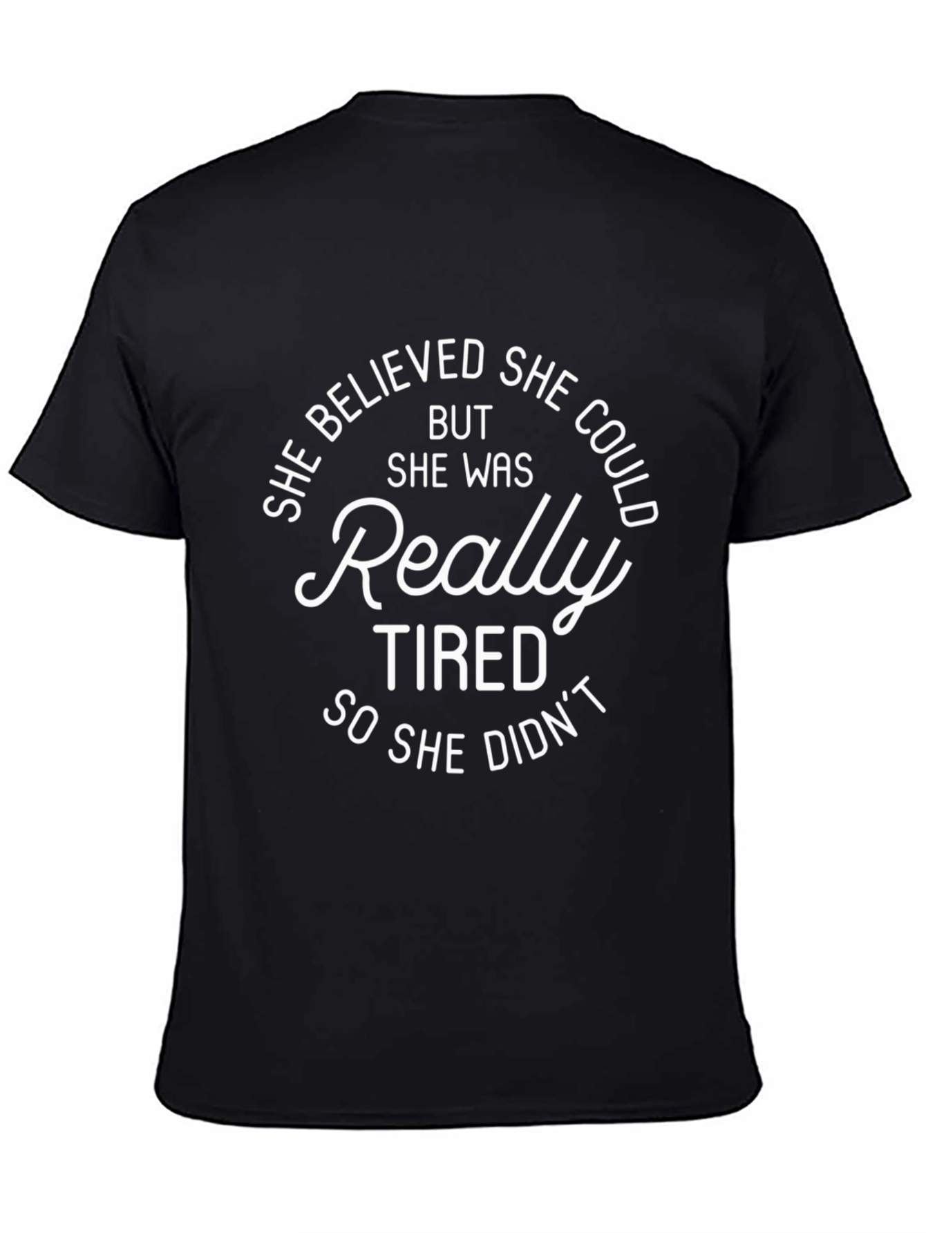 Black She Believed She Could Graphic Tee view 4