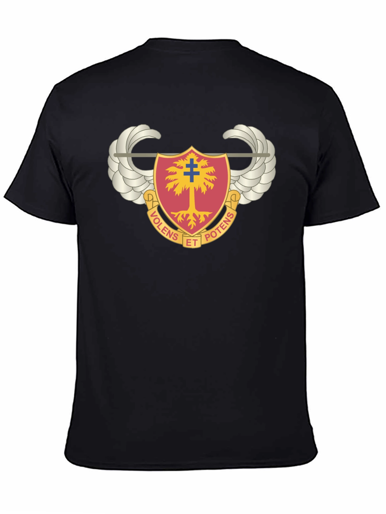 Black Volens Et Potens Graphic T-Shirt view 4