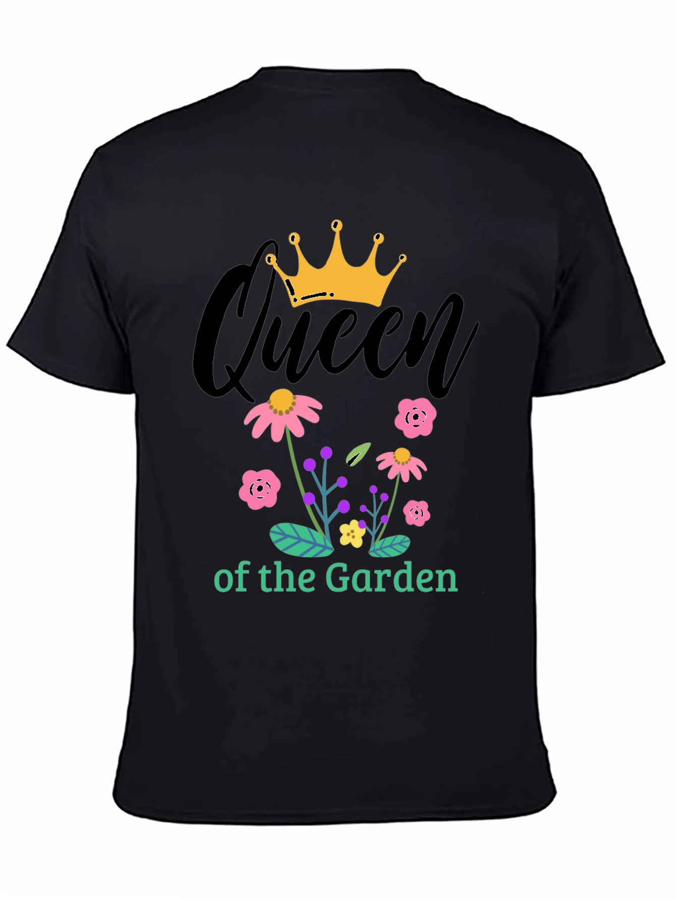 Black Queen of the Garden Graphic Tee view 4