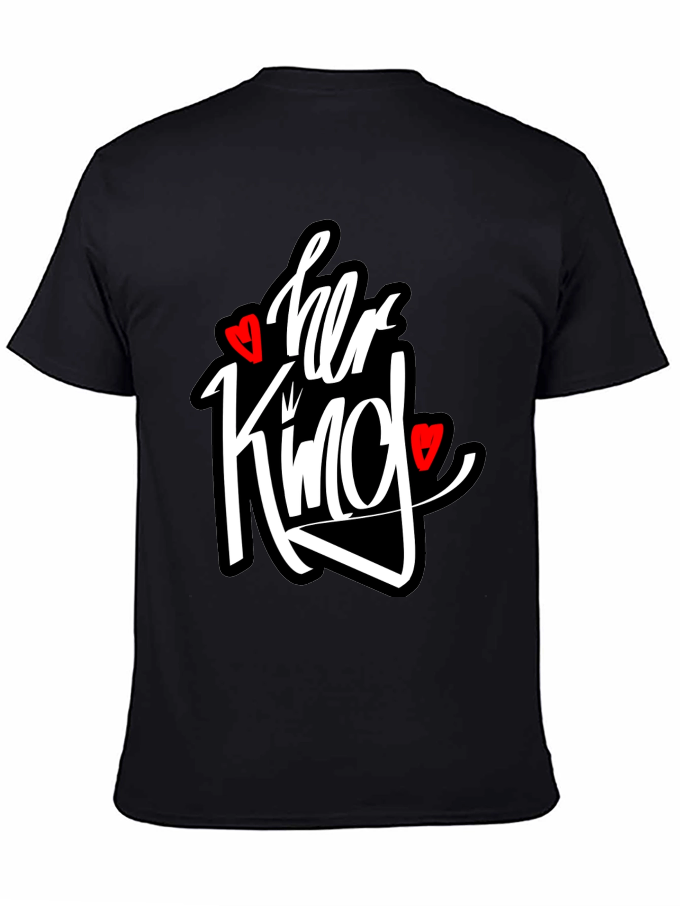 Black Her King Graphic T-Shirt - Black view 4