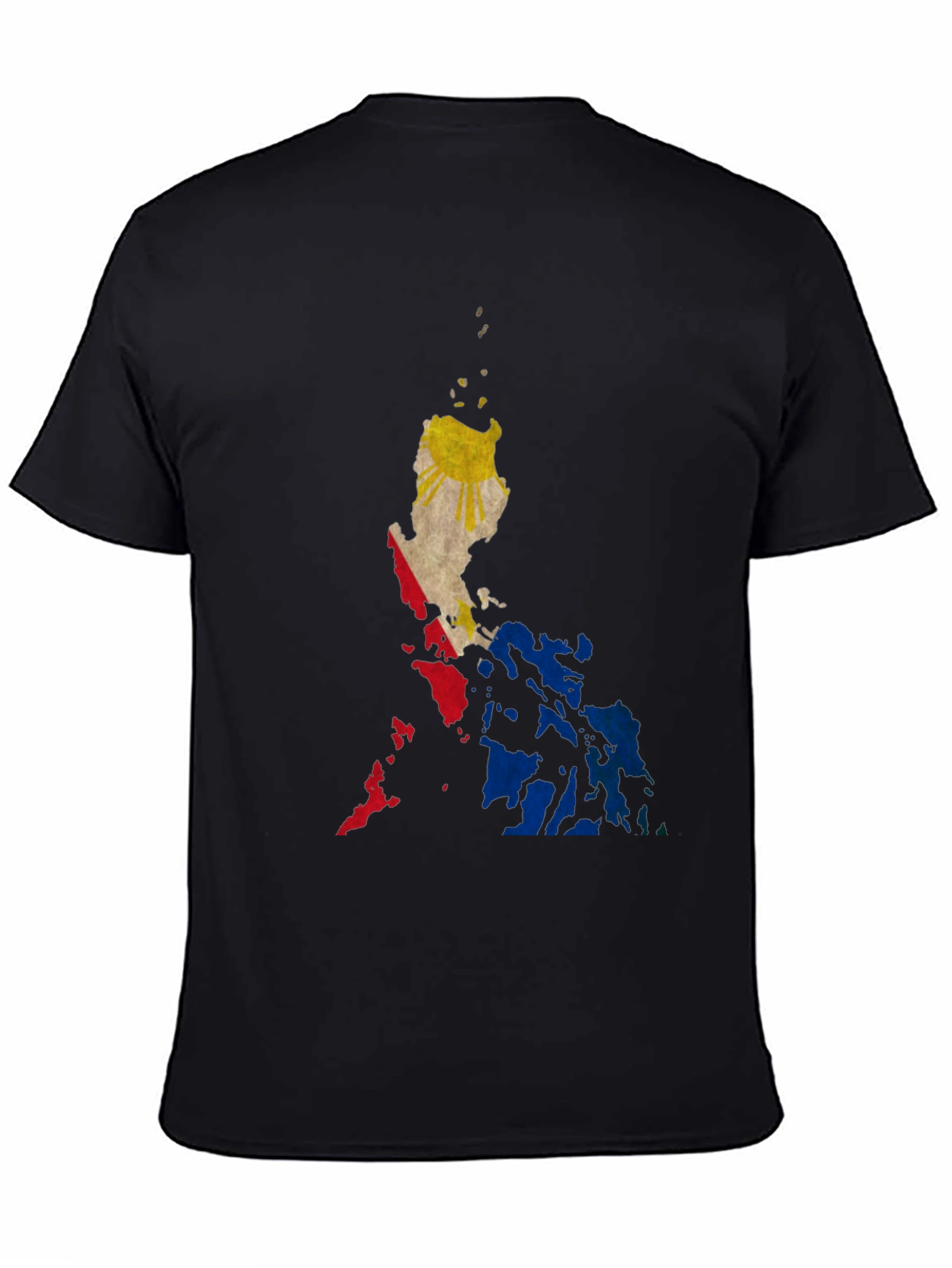 Philippine Flag Map Black T-Shirt - 4