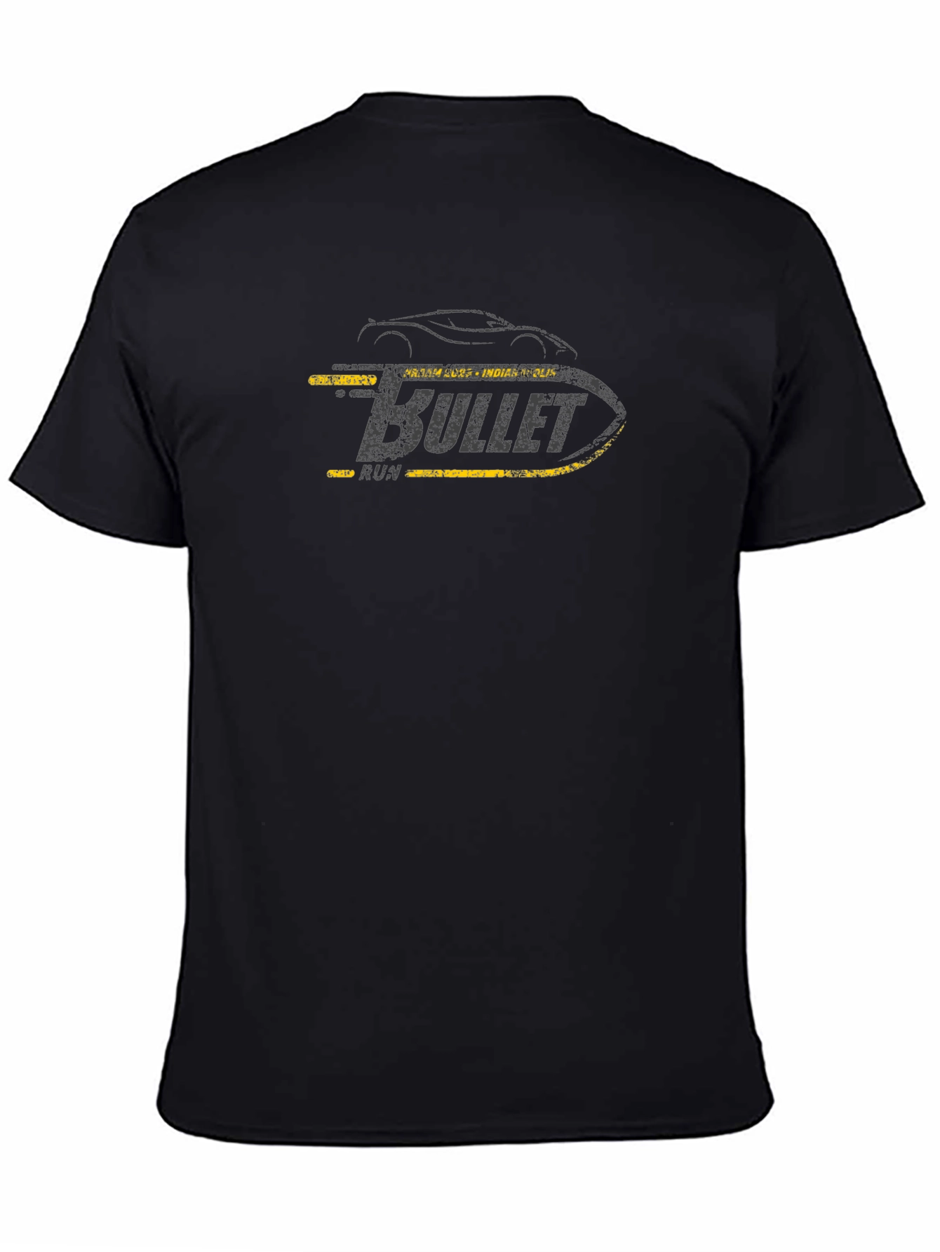Black Bullet Run Black Graphic Tee view 4