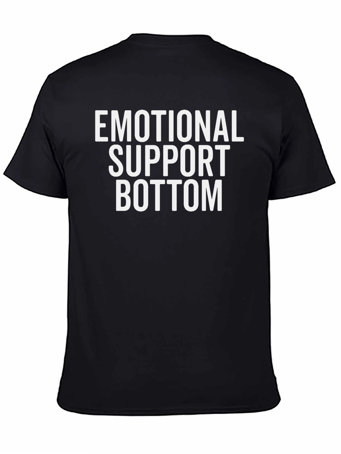 Black Emotional Support Bottom Graphic Tee view 4