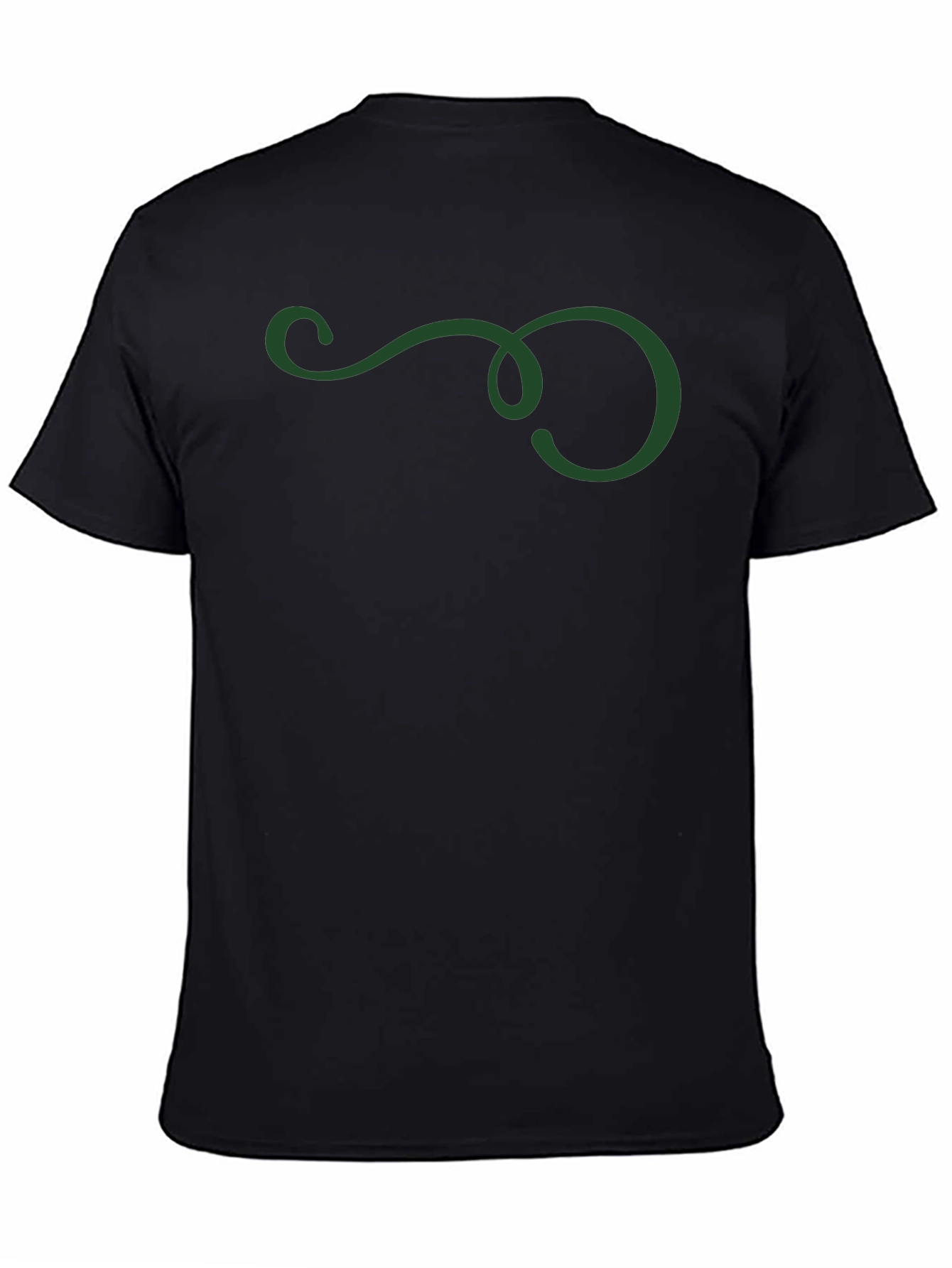 Black Elegant Swirl Tee - Stylish Casual Wear view 4