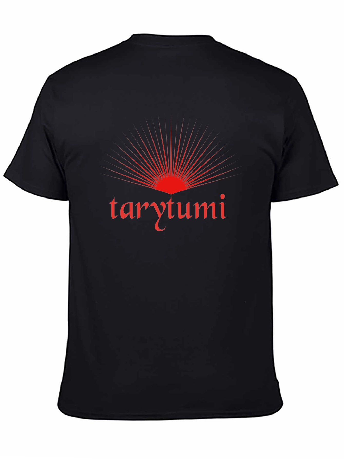 Black Tarytumi Graphic Tee - Black Cotton Blend Shirt view 4