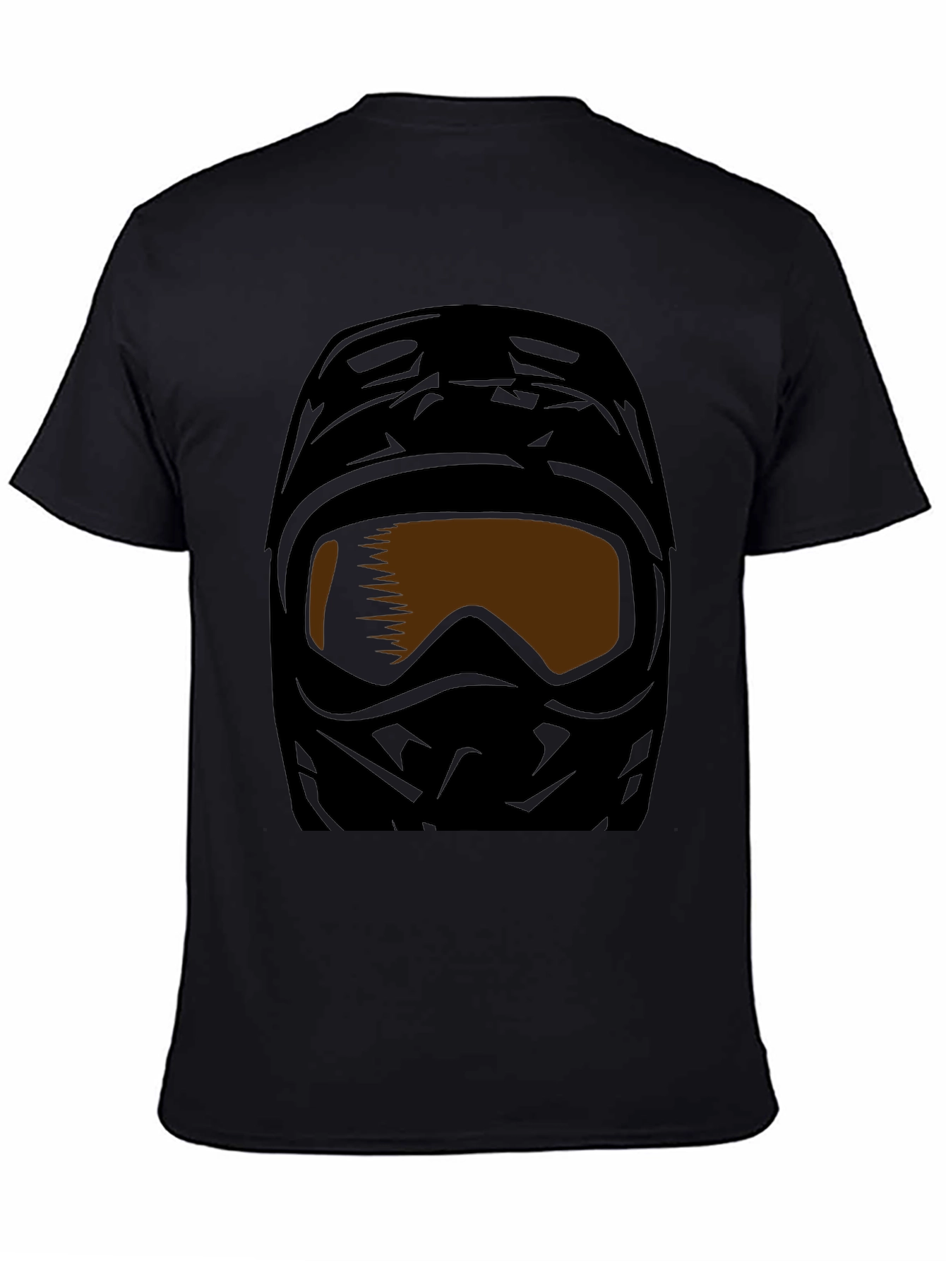 Black Motorcross Helmet Graphic Tee - Black view 4