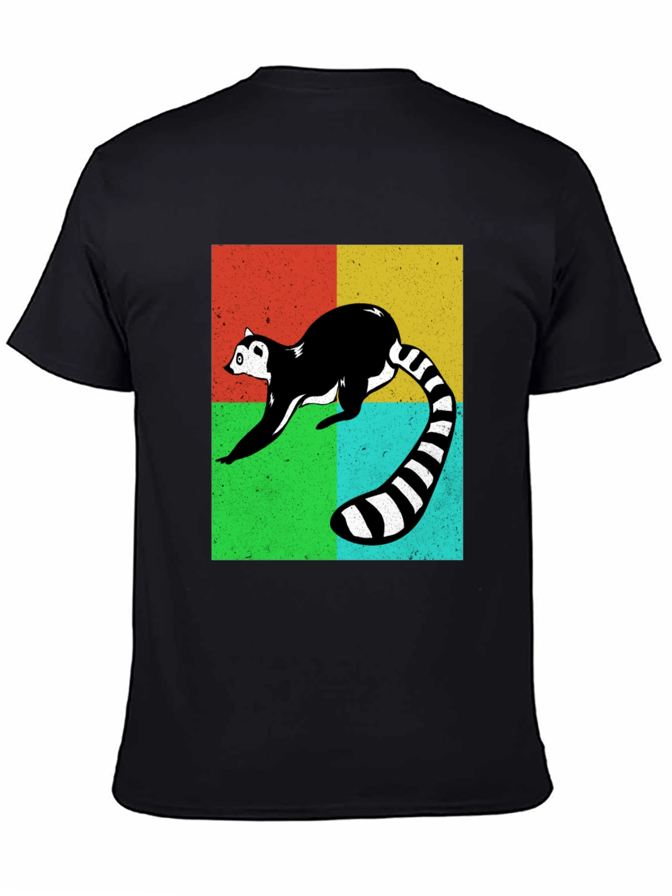 Black Retro Lemur Graphic Tee view 4