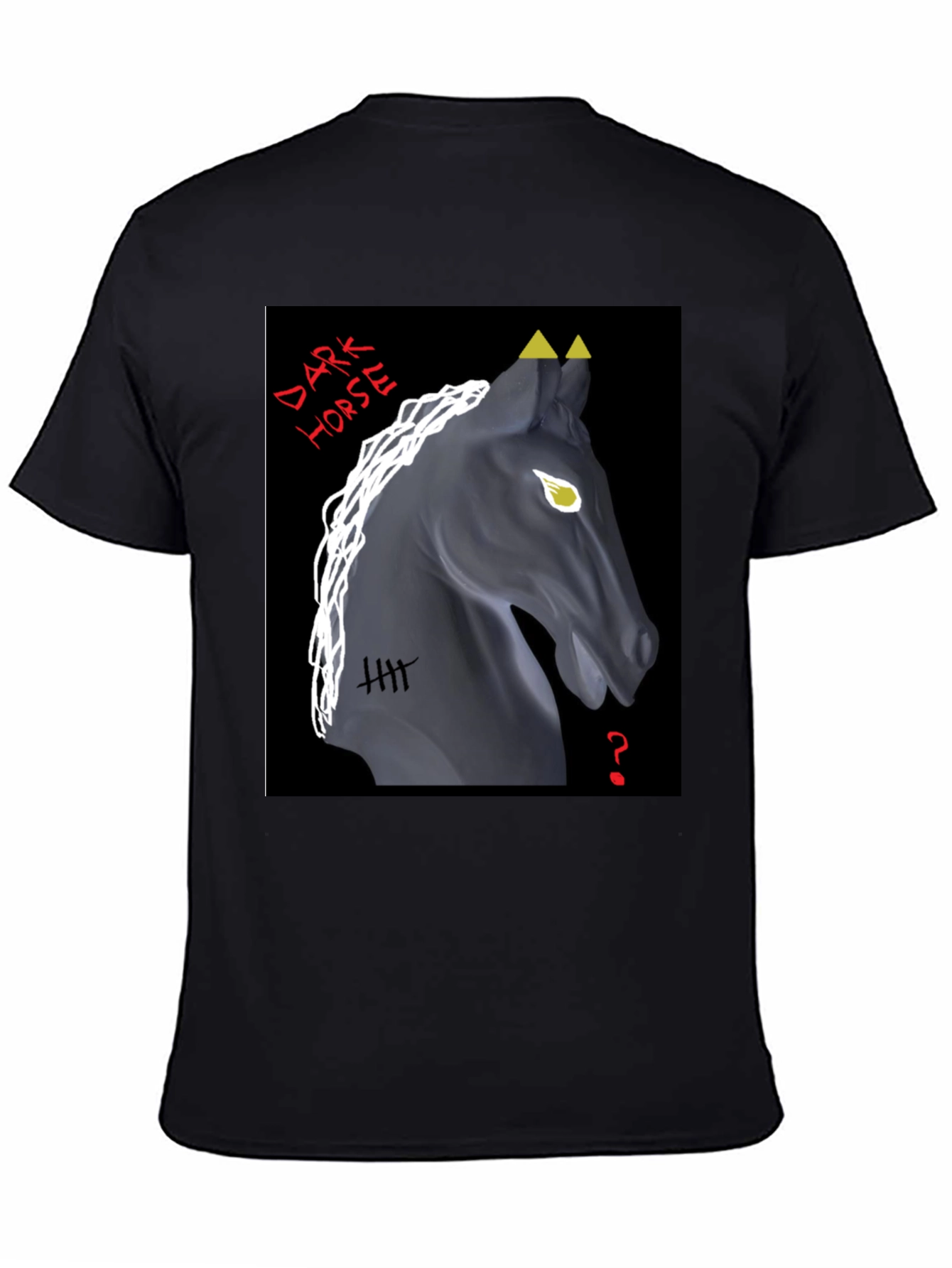 Black Dark Horse Graphic Tee - Unique Design view 4