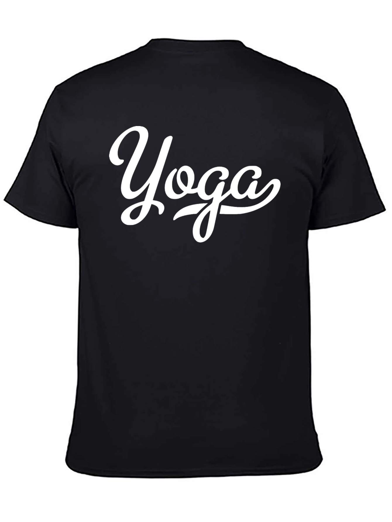 Black Yoga Graphic Tee - Black Cotton Blend Shirt view 4