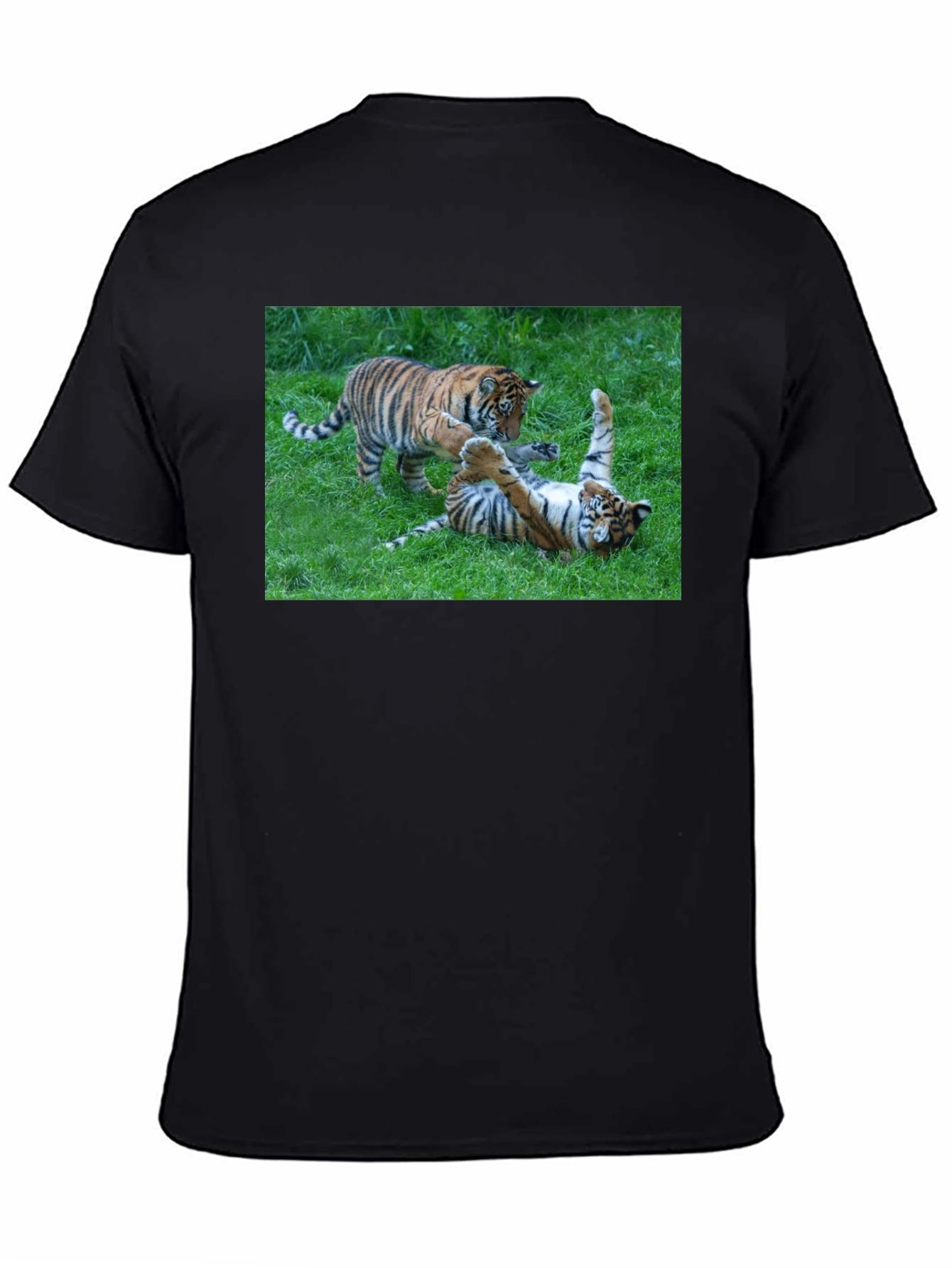 Black Tiger Cubs Playful Graphic Tee view 4