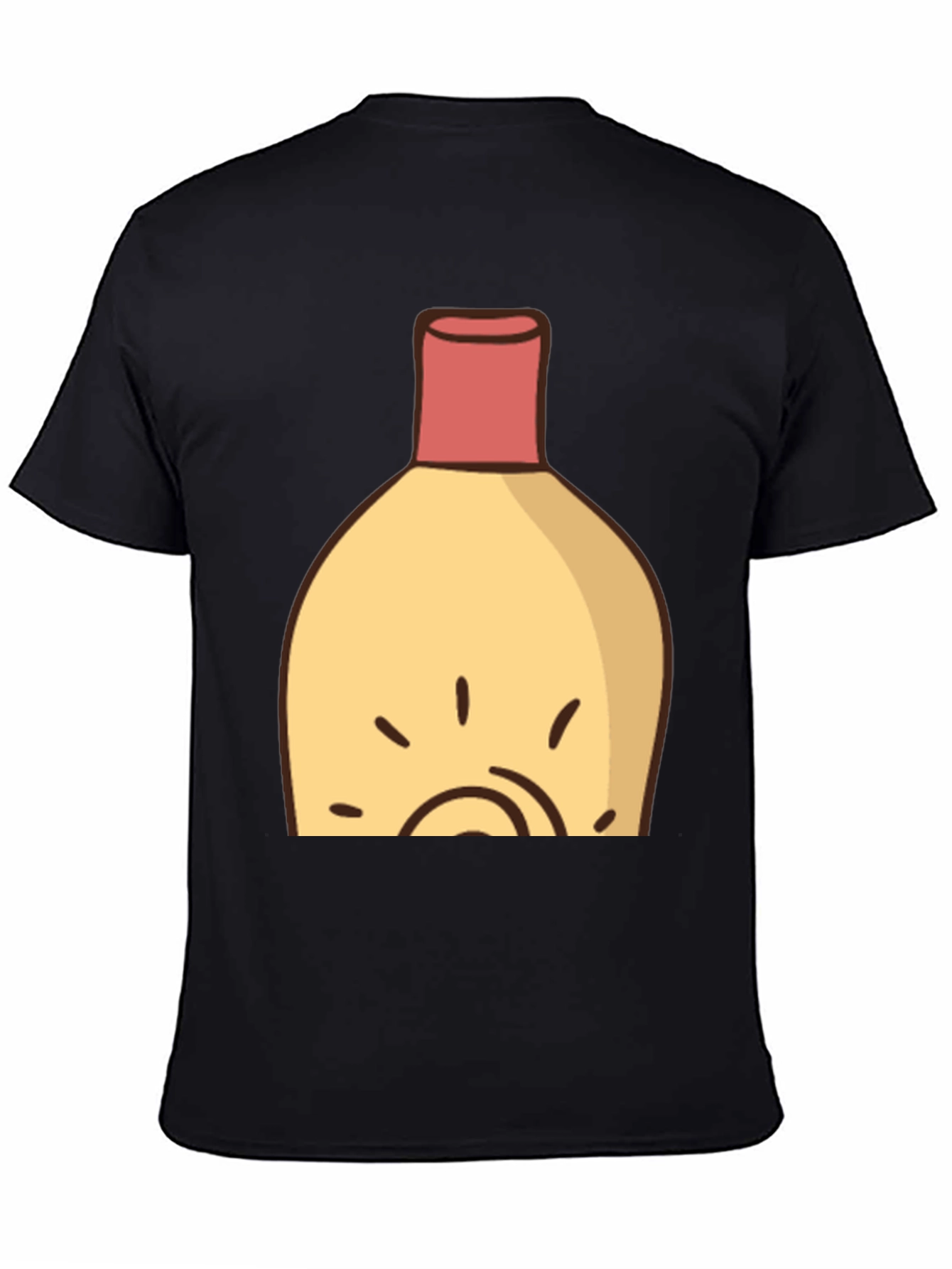 Black Cartoon Lotion Bottle Graphic Tee - Unisex view 4