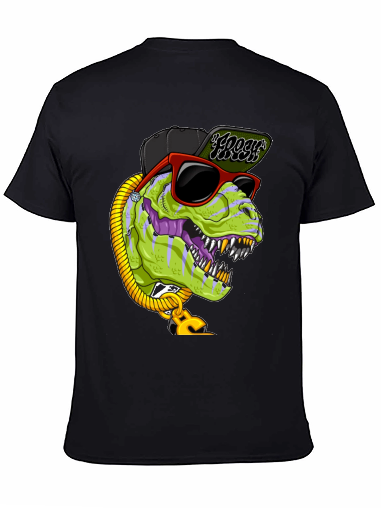 Black Dino Hiphop T-Shirt view 4