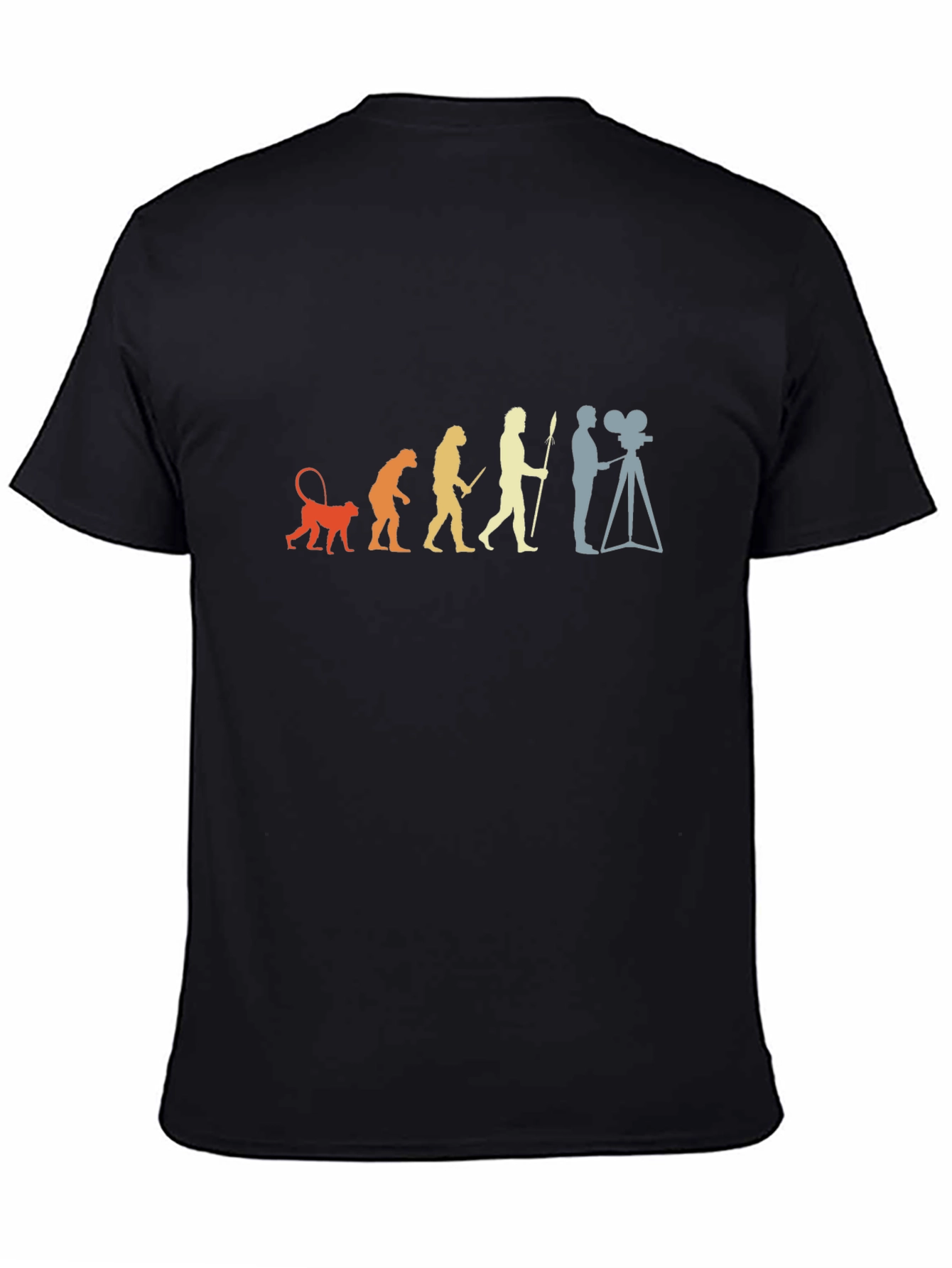 Black Evolution of Film T-Shirt view 4