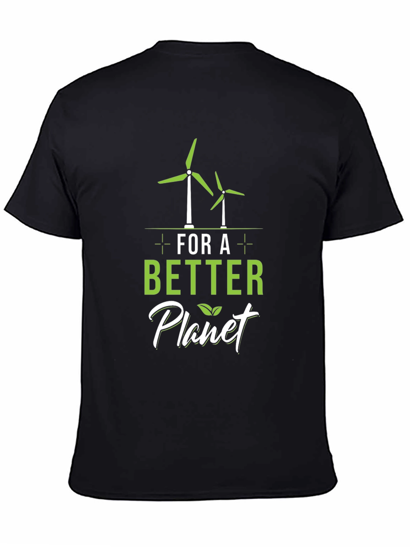 Black Eco-Friendly "Better Planet" Graphic Tee view 4