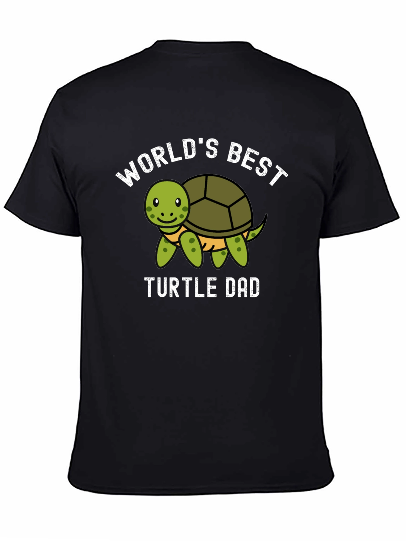 Black World's Best Turtle Dad Graphic T-Shirt view 4